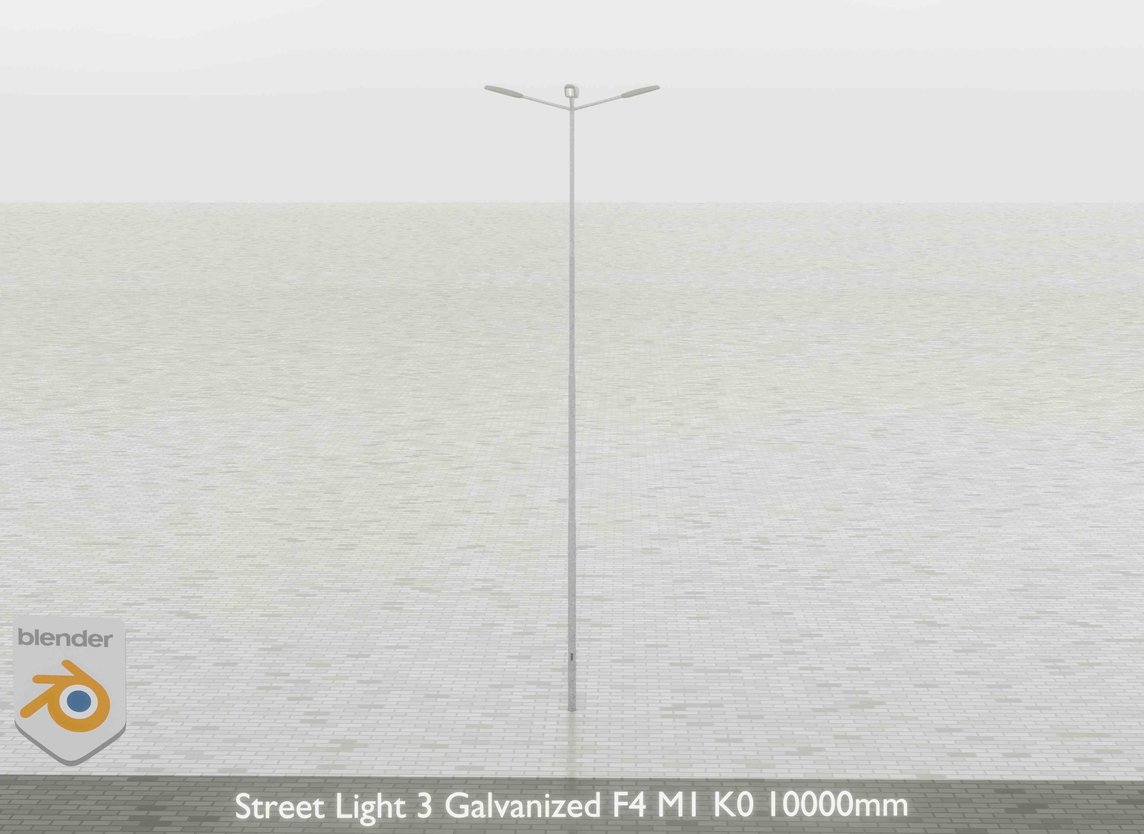 Street Light 3 Galvanized F4 M1 K0 10000 mm Low-poly 3D model_28