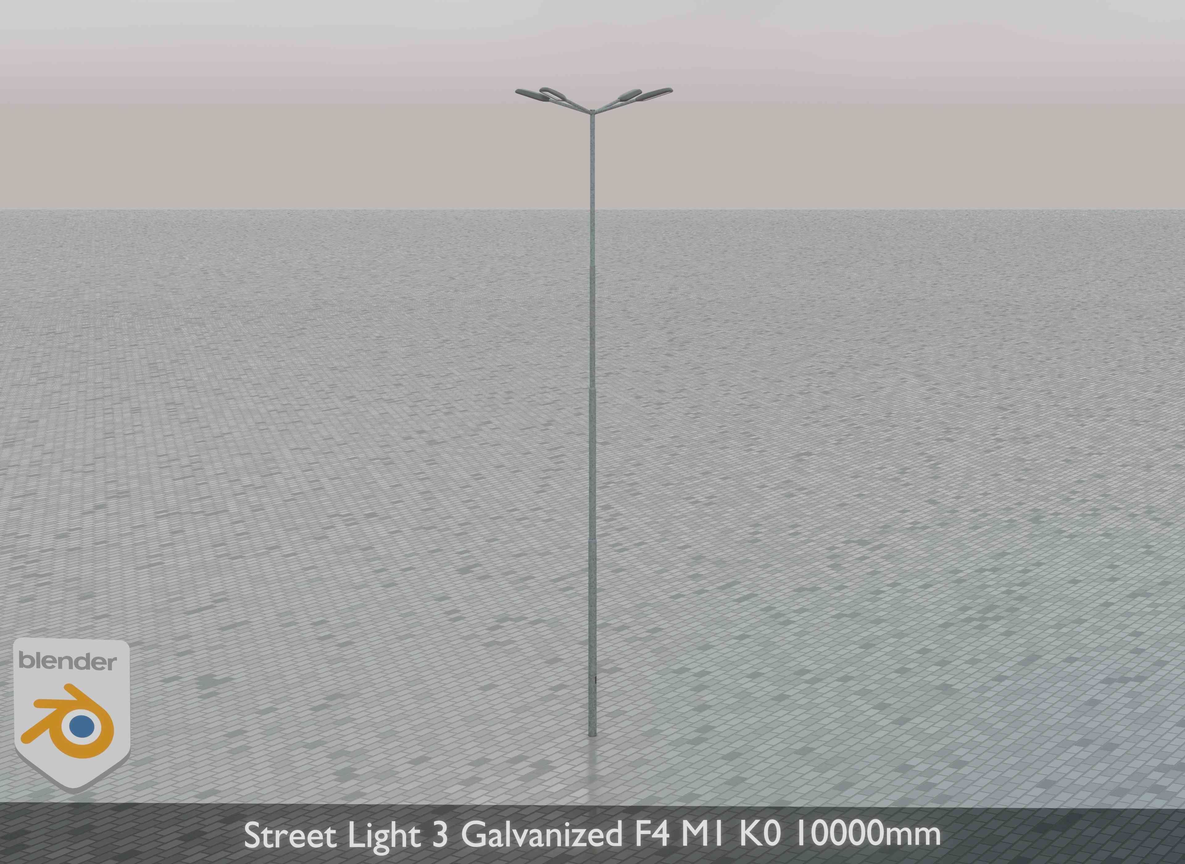 Street Light 3 Galvanized F4 M1 K0 10000 mm Low-poly 3D model_34