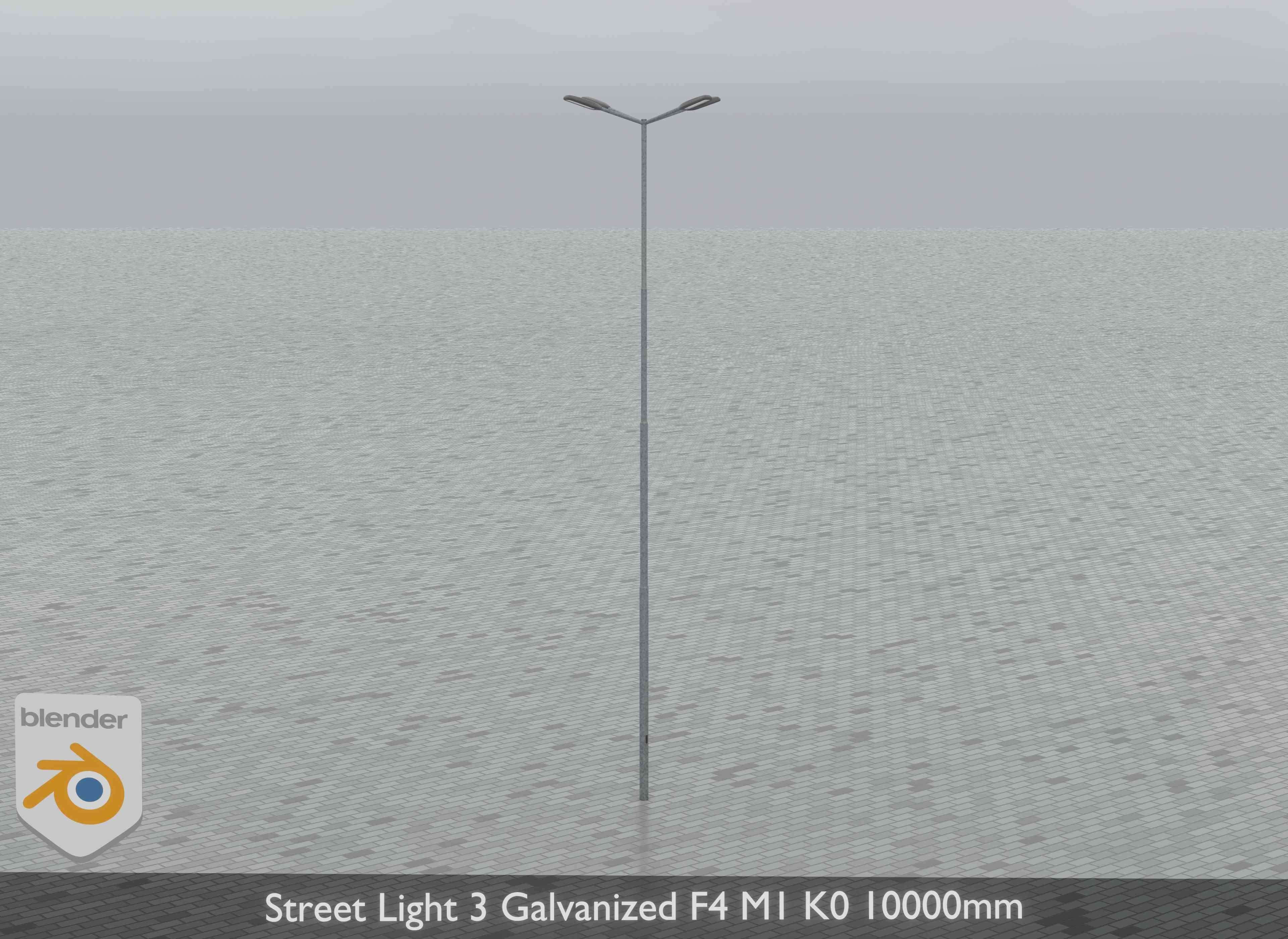 Street Light 3 Galvanized F4 M1 K0 10000 mm Low-poly 3D model_8