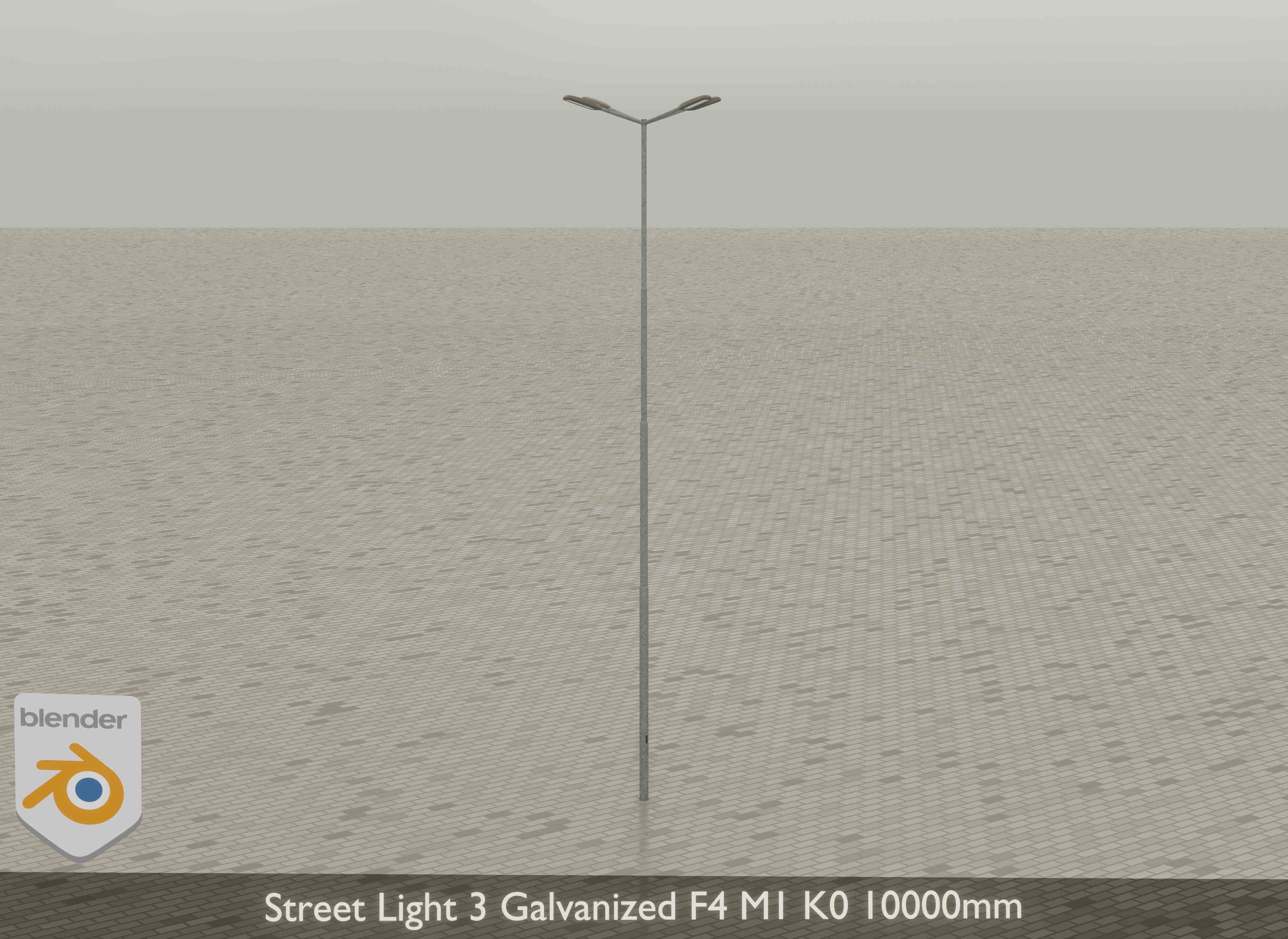 Street Light 3 Galvanized F4 M1 K0 10000 mm Low-poly 3D model_17