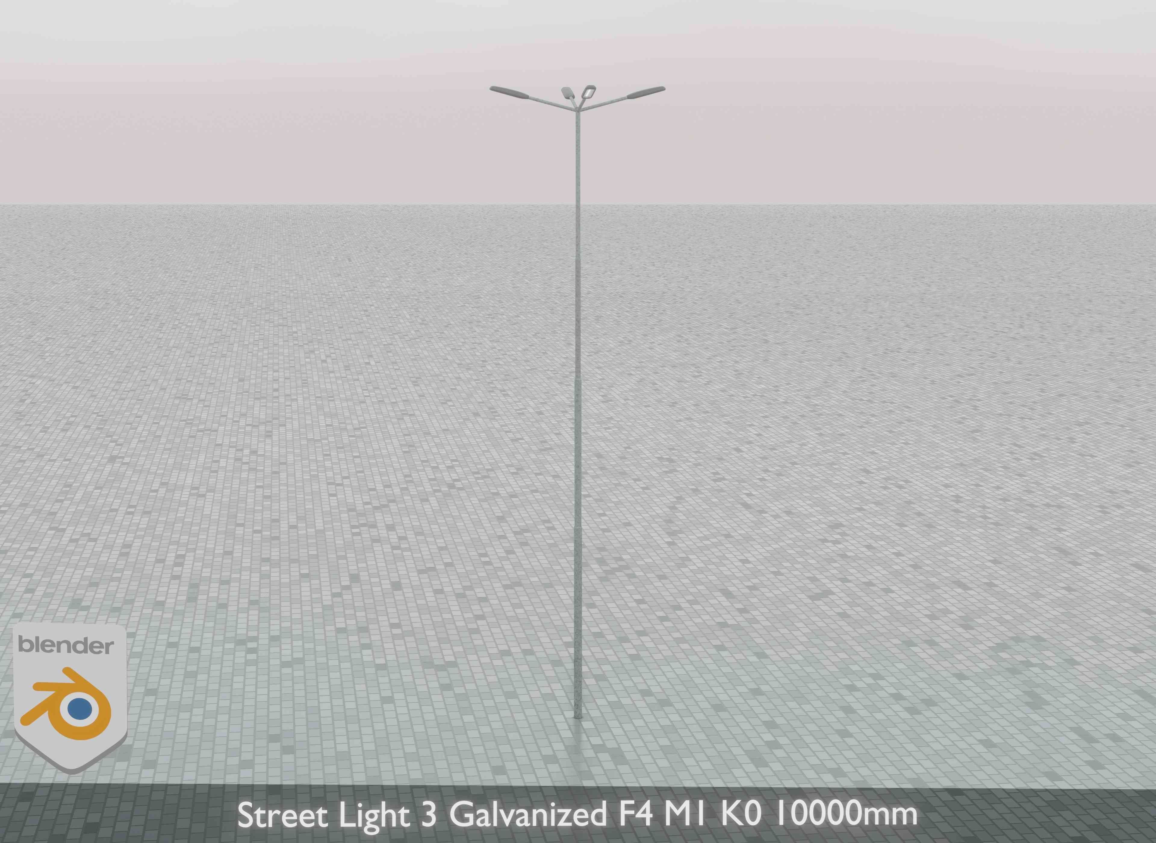 Street Light 3 Galvanized F4 M1 K0 10000 mm Low-poly 3D model_32