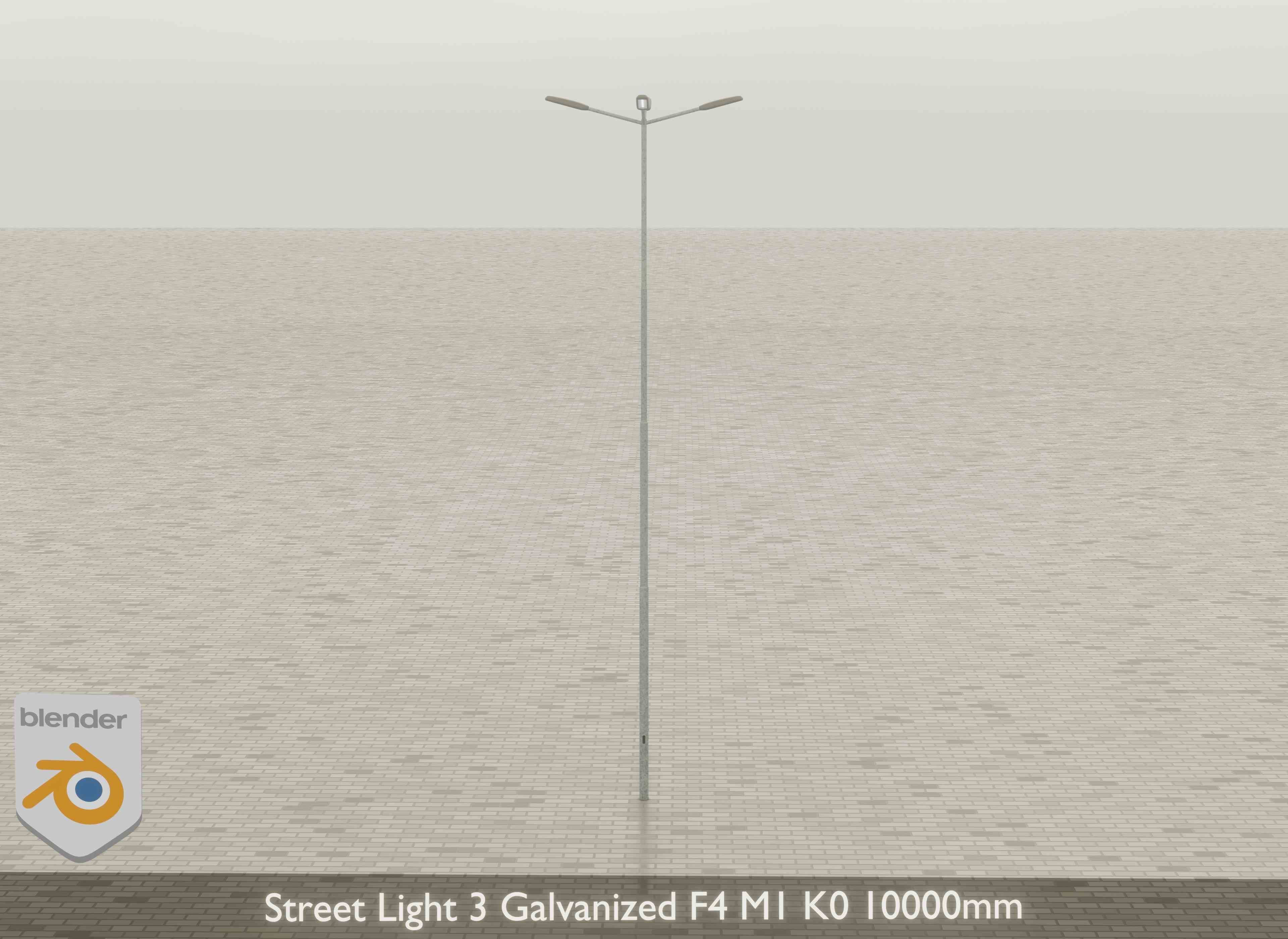 Street Light 3 Galvanized F4 M1 K0 10000 mm Low-poly 3D model_19