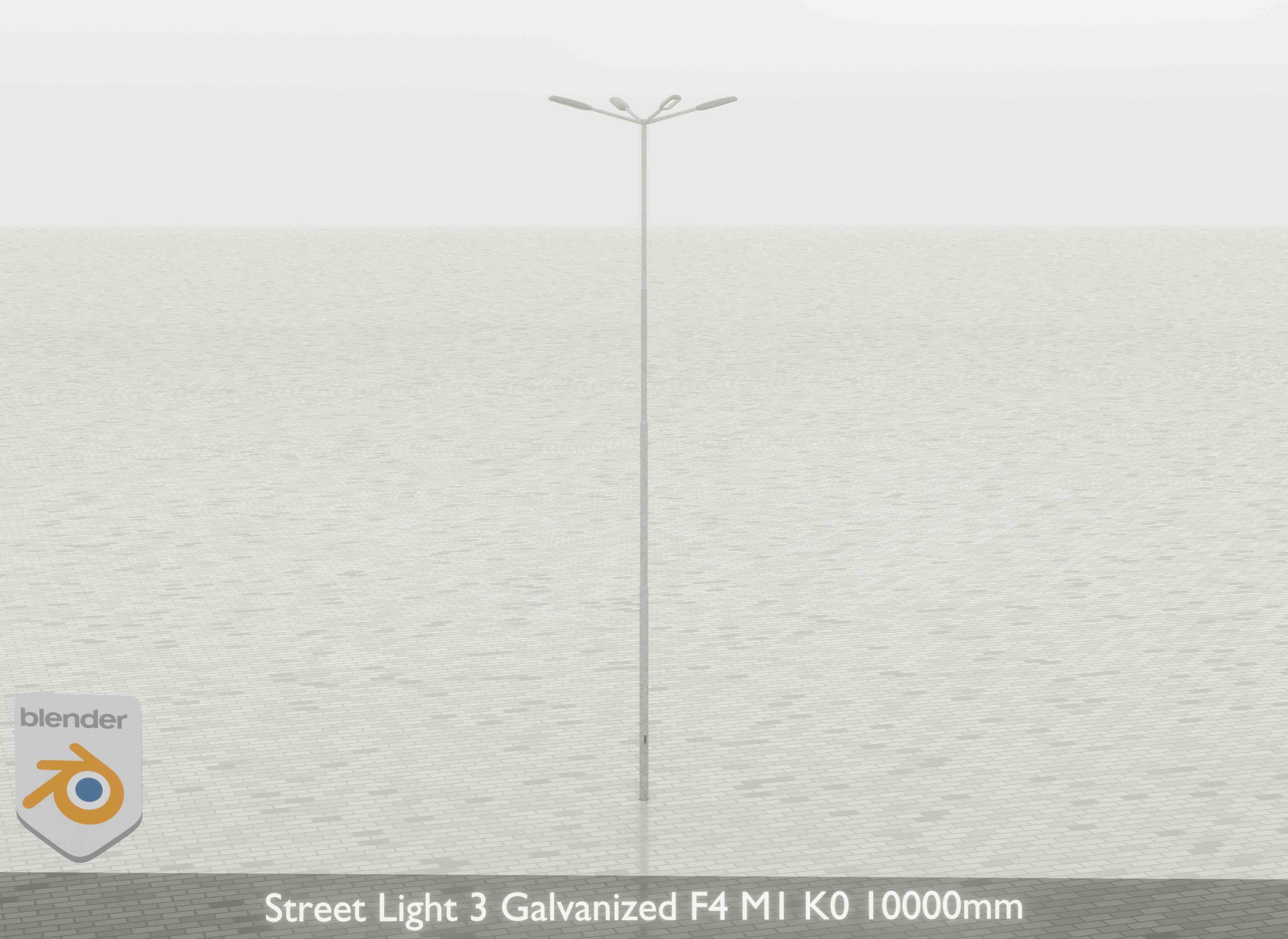 Street Light 3 Galvanized F4 M1 K0 10000 mm Low-poly 3D model_27