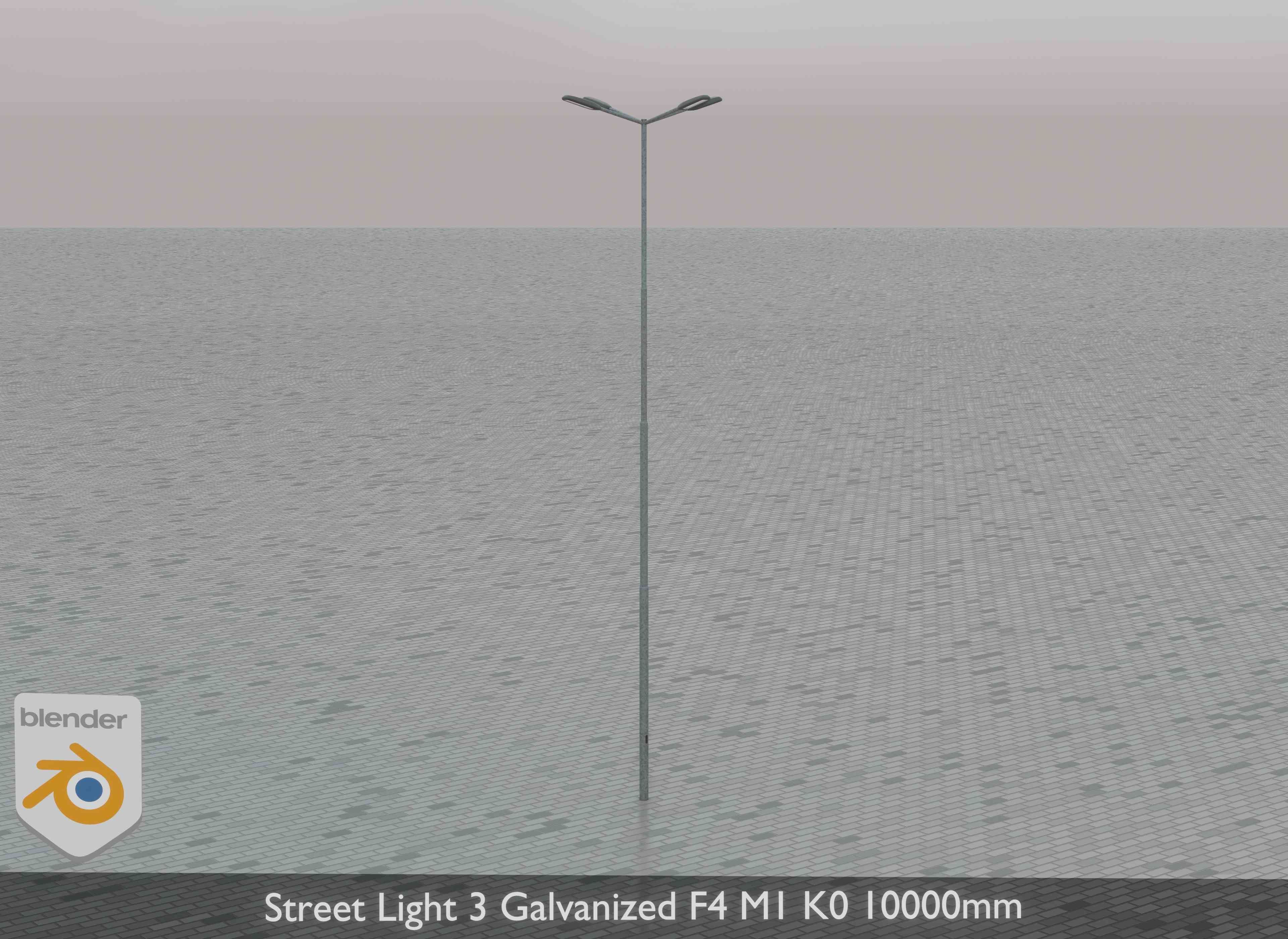 Street Light 3 Galvanized F4 M1 K0 10000 mm Low-poly 3D model_35