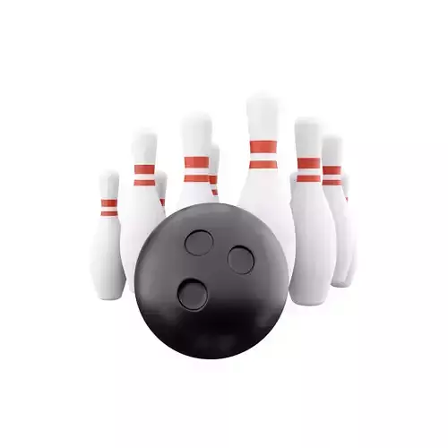 3d  bowling  white skittles icon