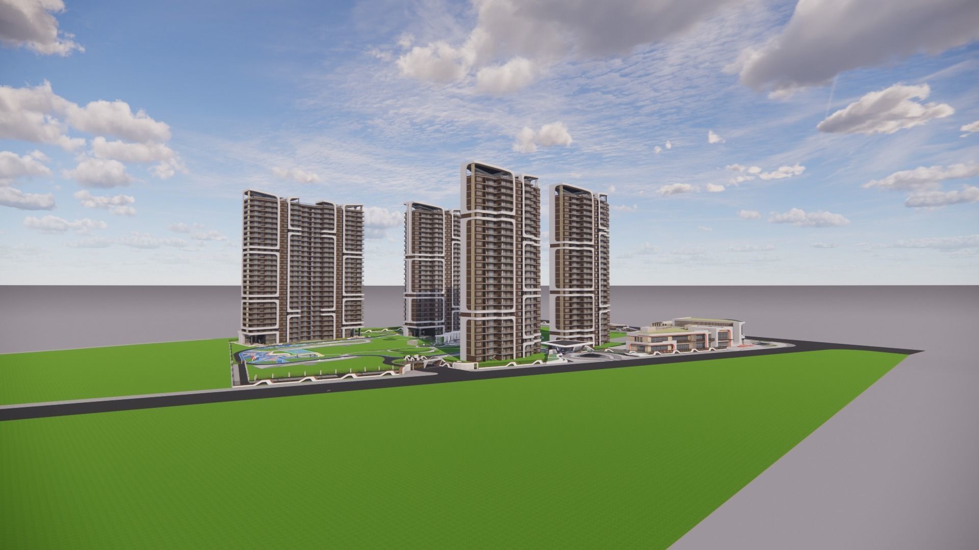 curvilinear aesthetics--High-rise residence  3D model_14