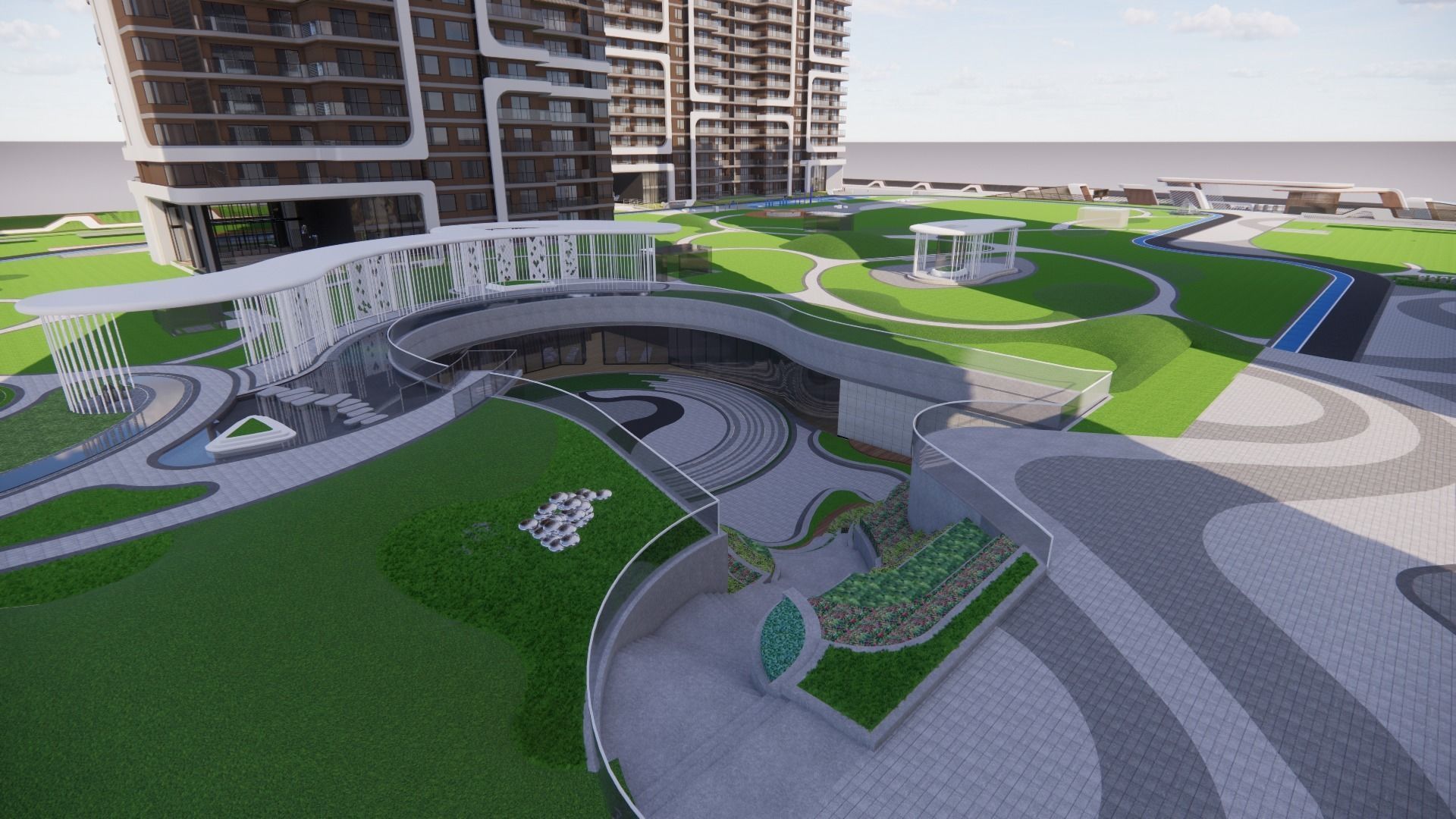 curvilinear aesthetics--High-rise residence  3D model_16