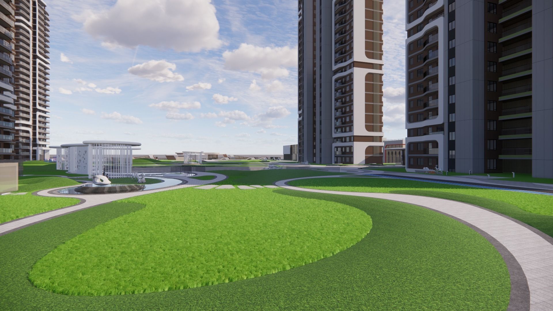 curvilinear aesthetics--High-rise residence  3D model_11