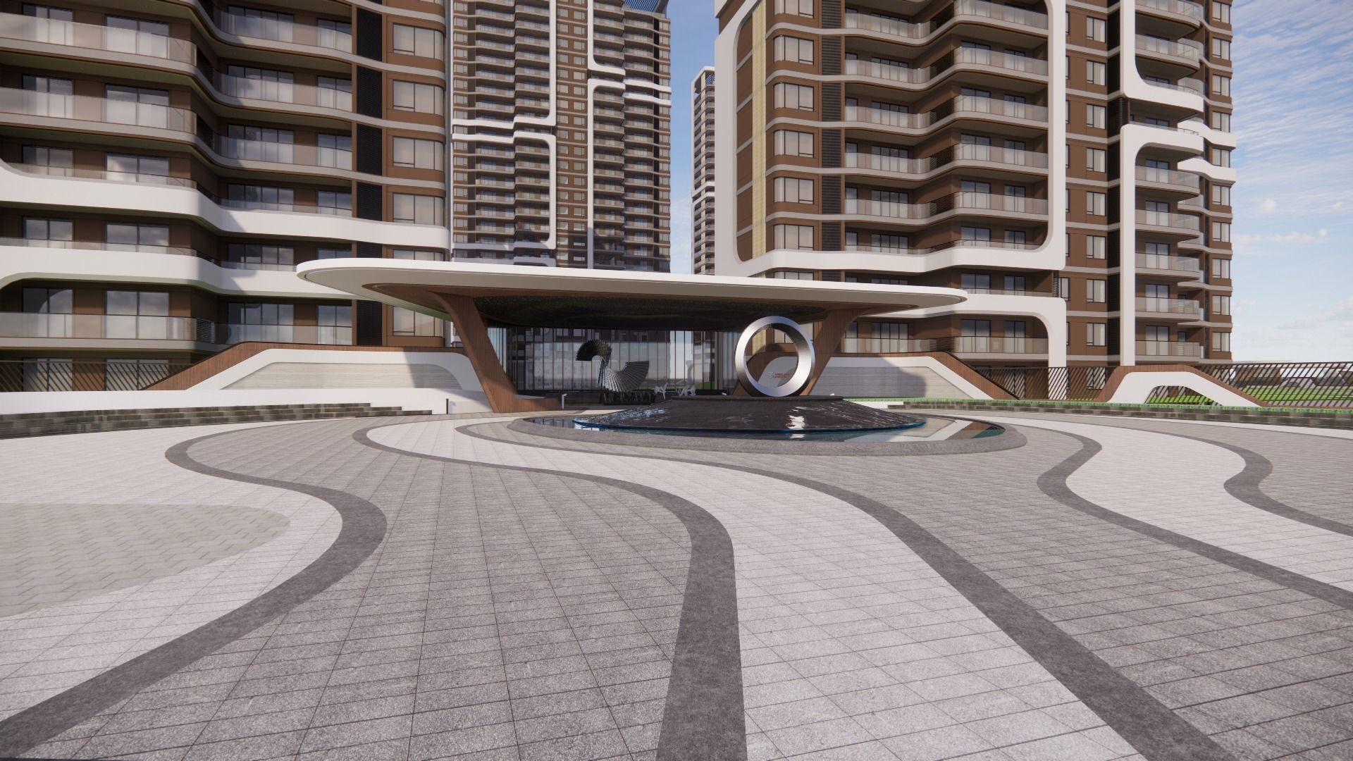 curvilinear aesthetics--High-rise residence  3D model_5