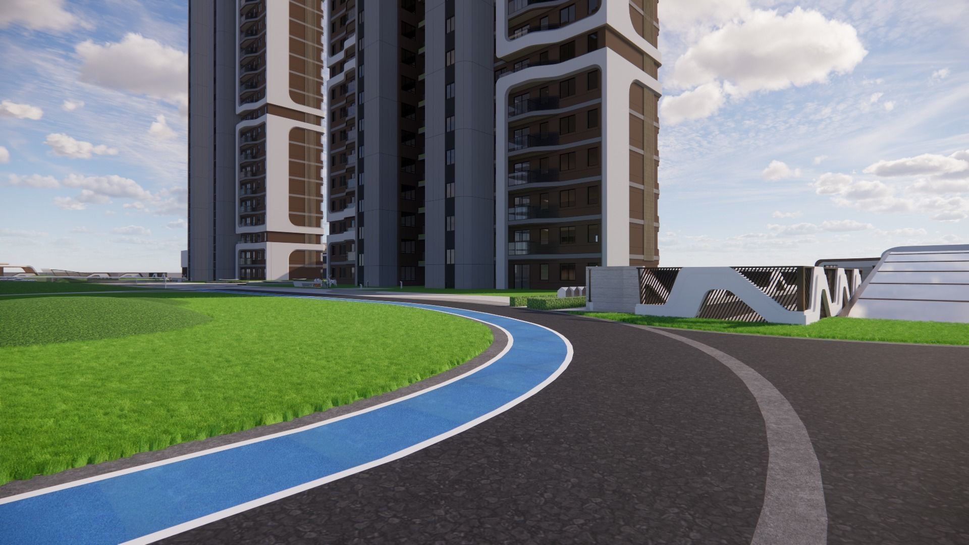 curvilinear aesthetics--High-rise residence  3D model_12