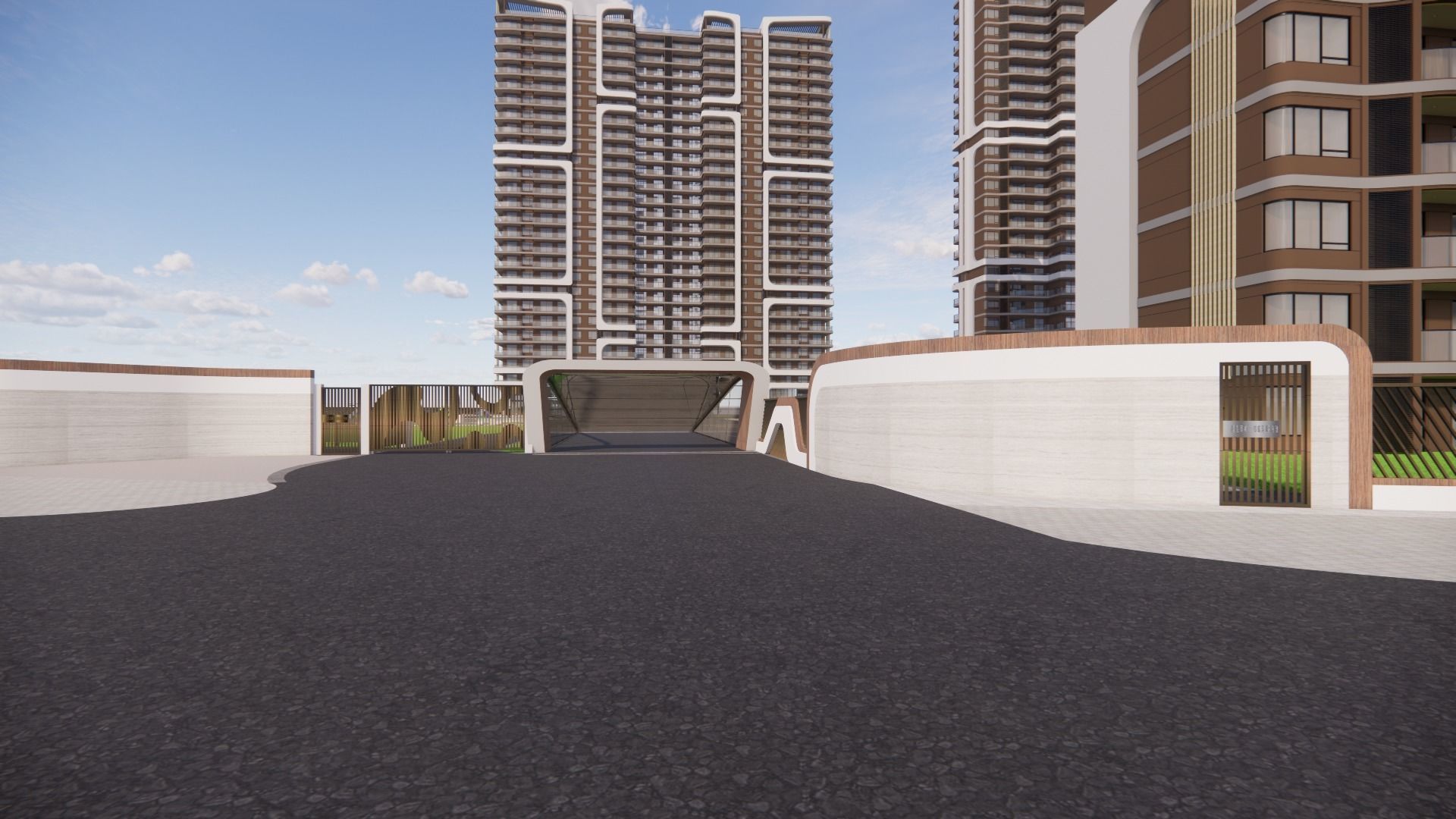 curvilinear aesthetics--High-rise residence  3D model_4