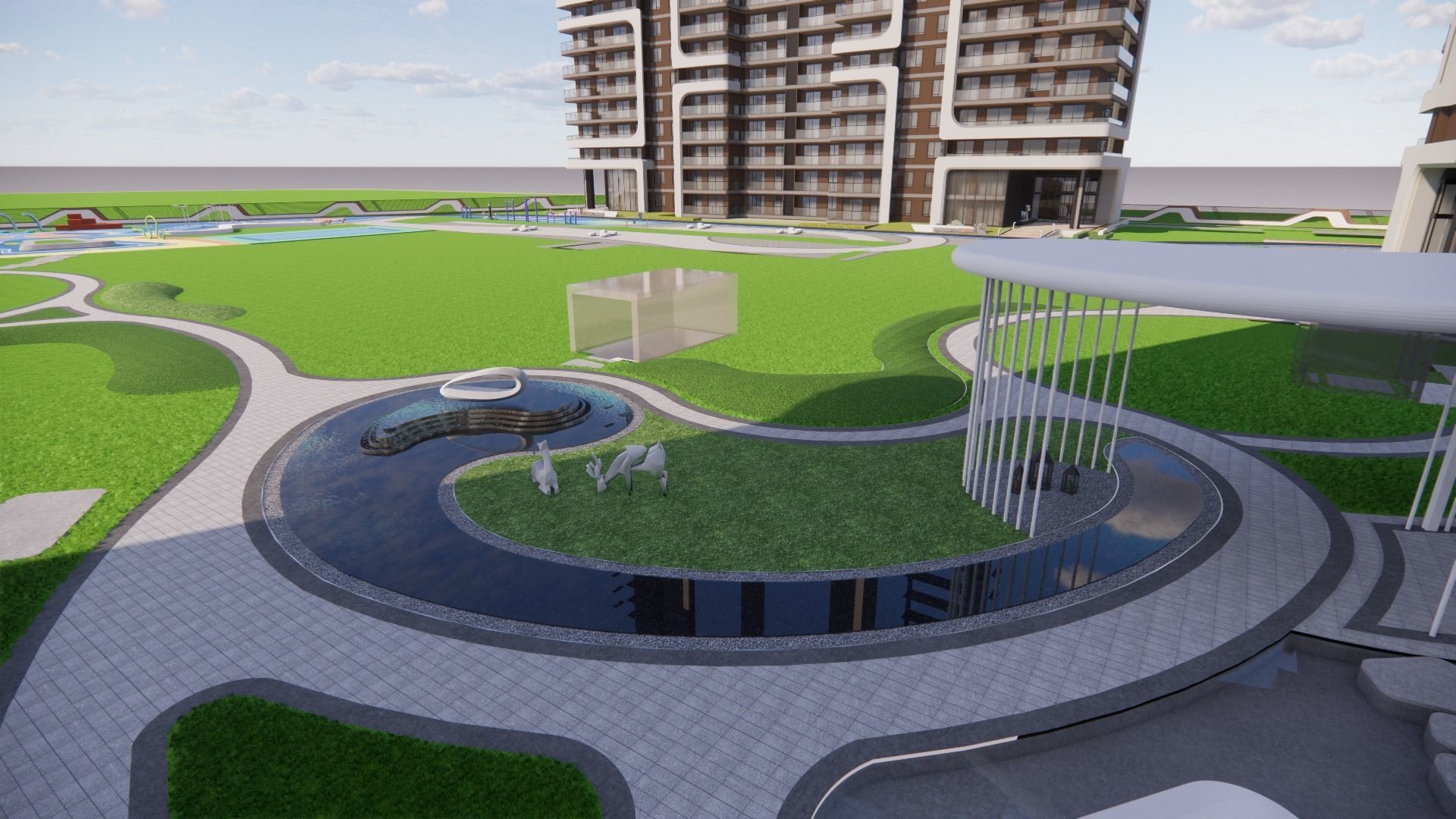 curvilinear aesthetics--High-rise residence  3D model_15