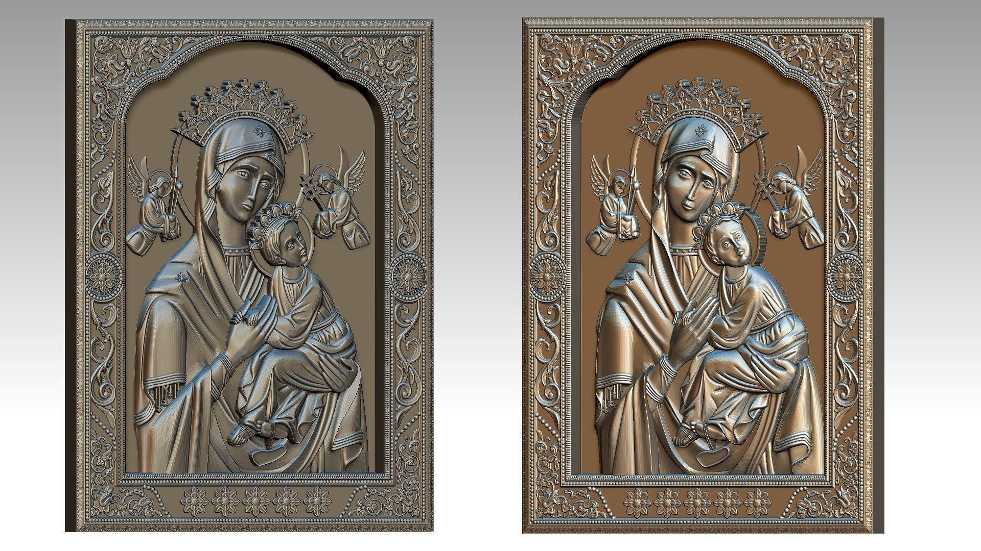 Our Lady of Perpetual Help Relief 3D print model_15