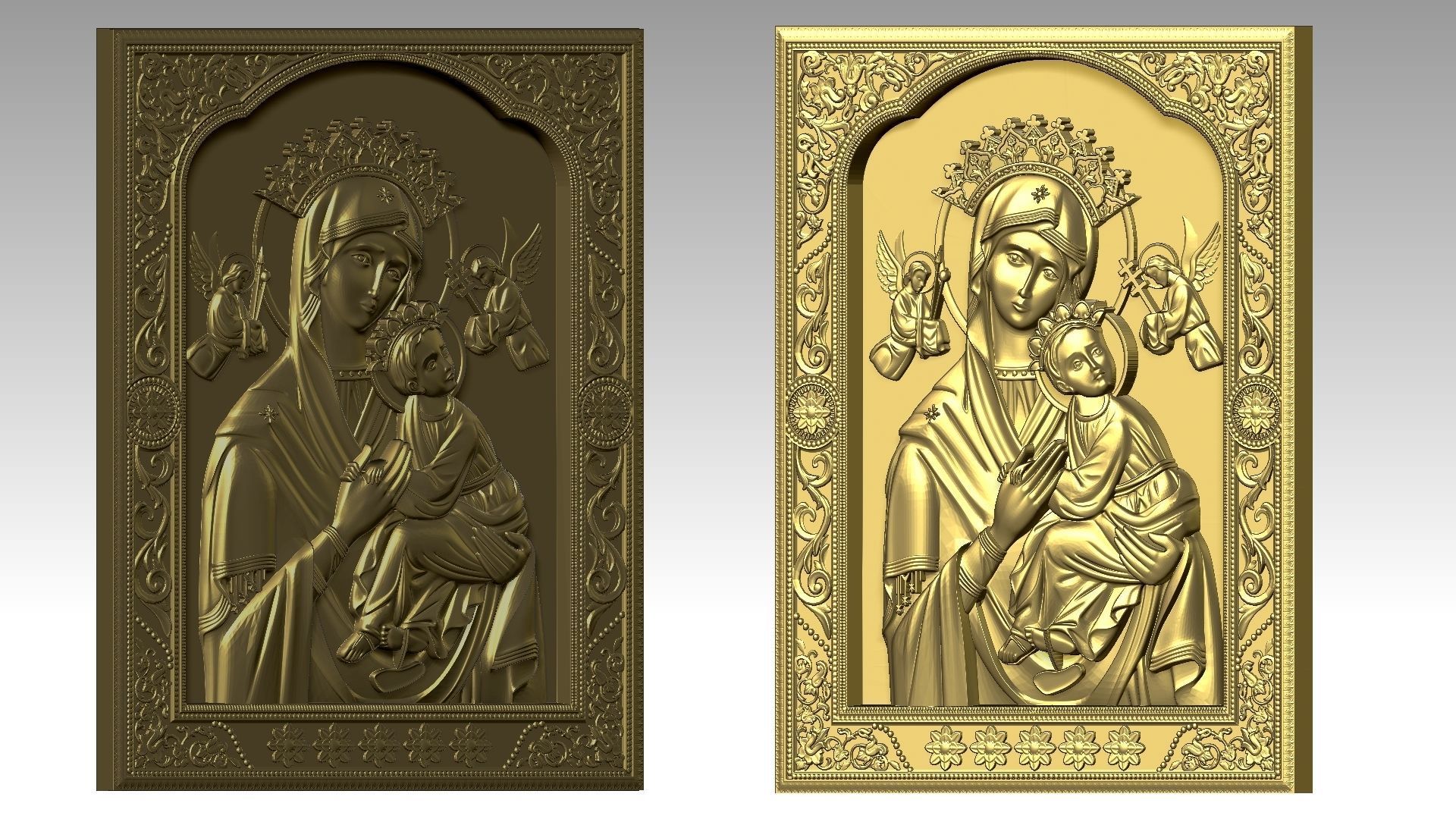 Our Lady of Perpetual Help Relief 3D print model_1