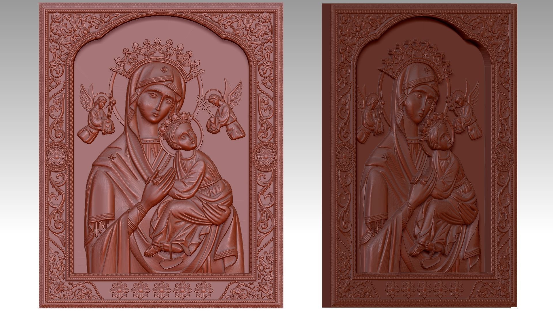 Our Lady of Perpetual Help Relief 3D print model_12