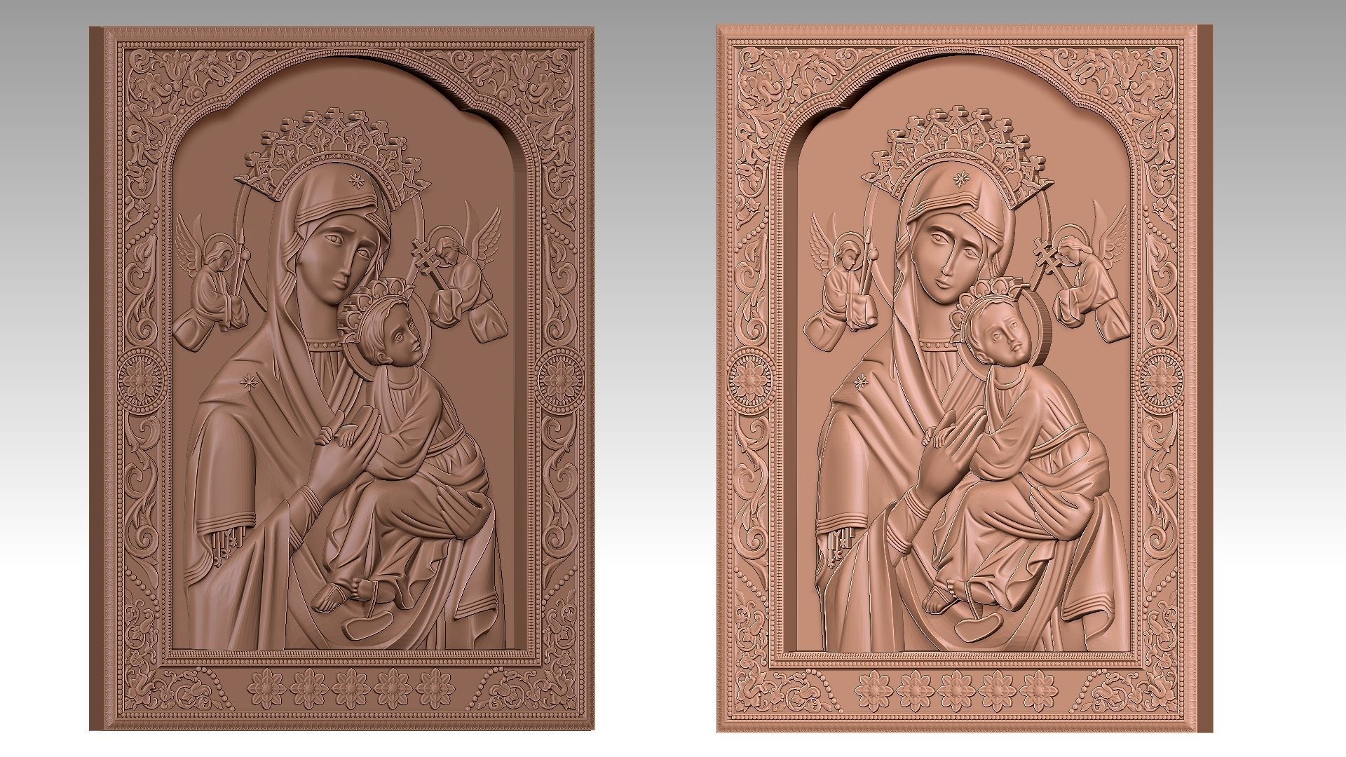 Our Lady of Perpetual Help Relief 3D print model_2