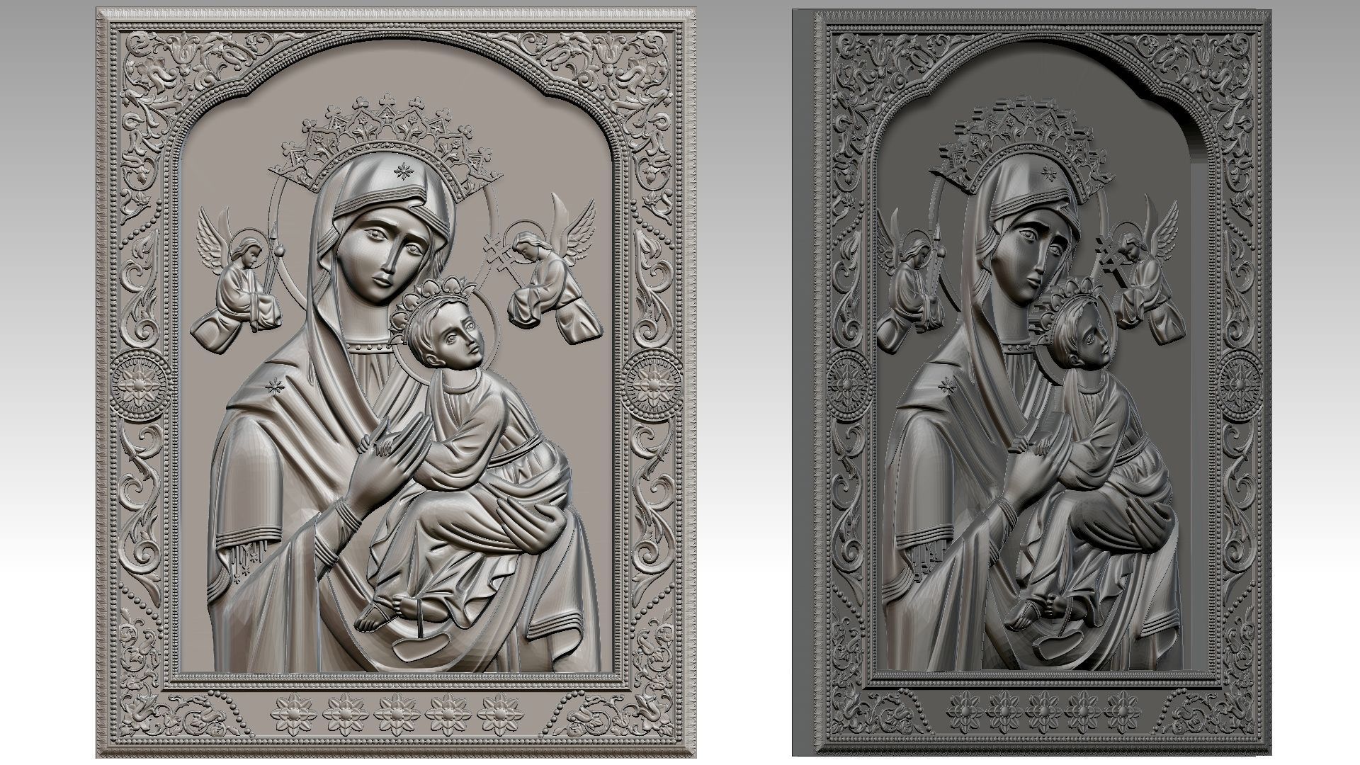 Our Lady of Perpetual Help Relief 3D print model_10