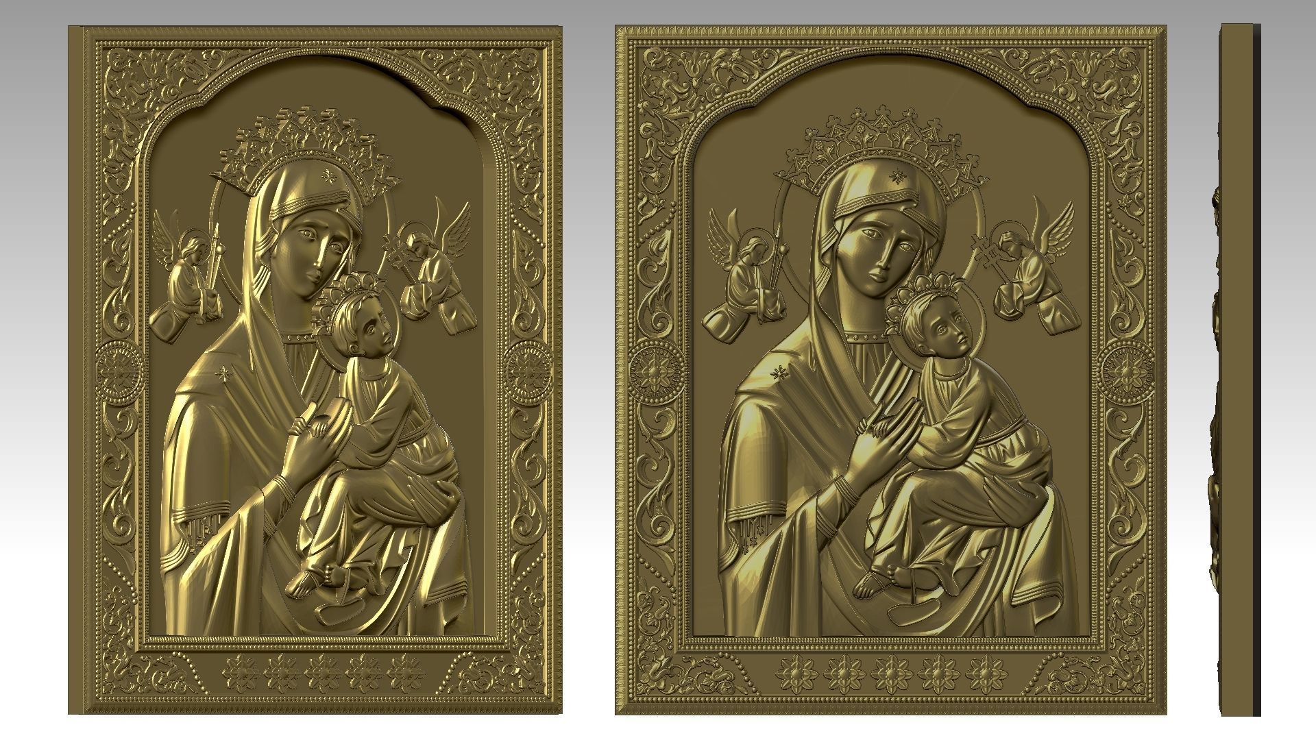 Our Lady of Perpetual Help Relief 3D print model_6