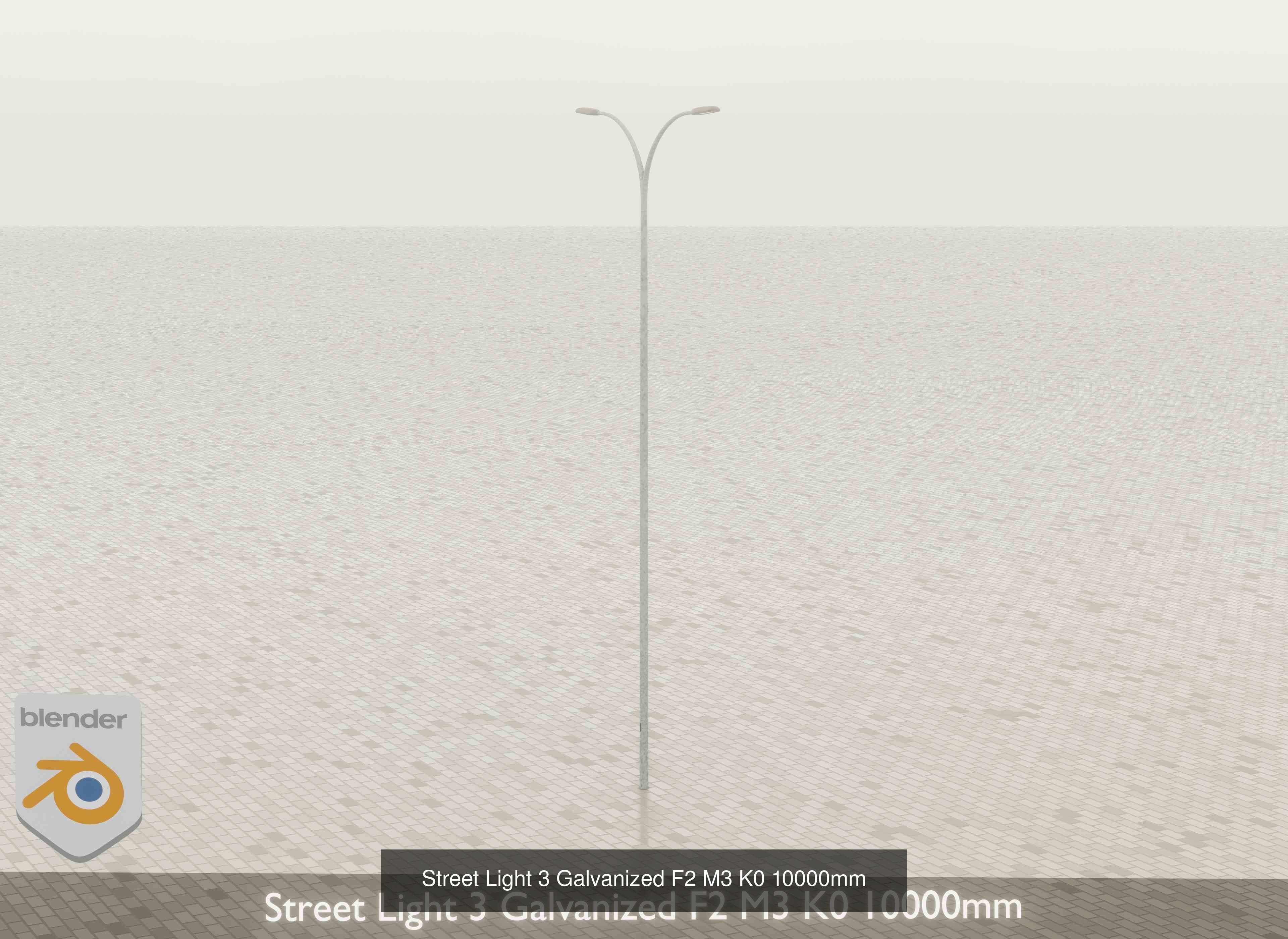 Street Light 3 Galvanized Package 3D Model Collection_27