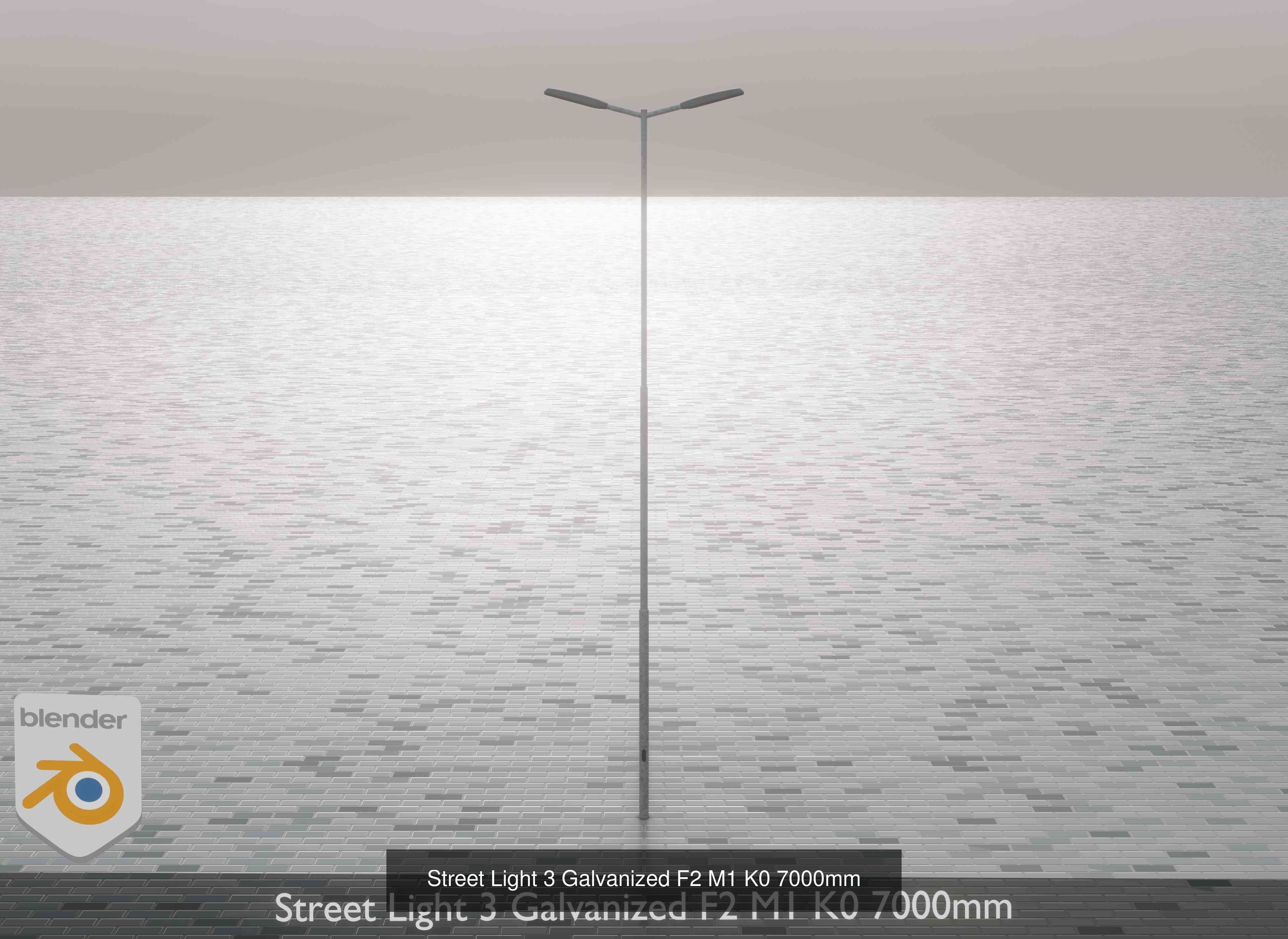 Street Light 3 Galvanized Package 3D Model Collection_23