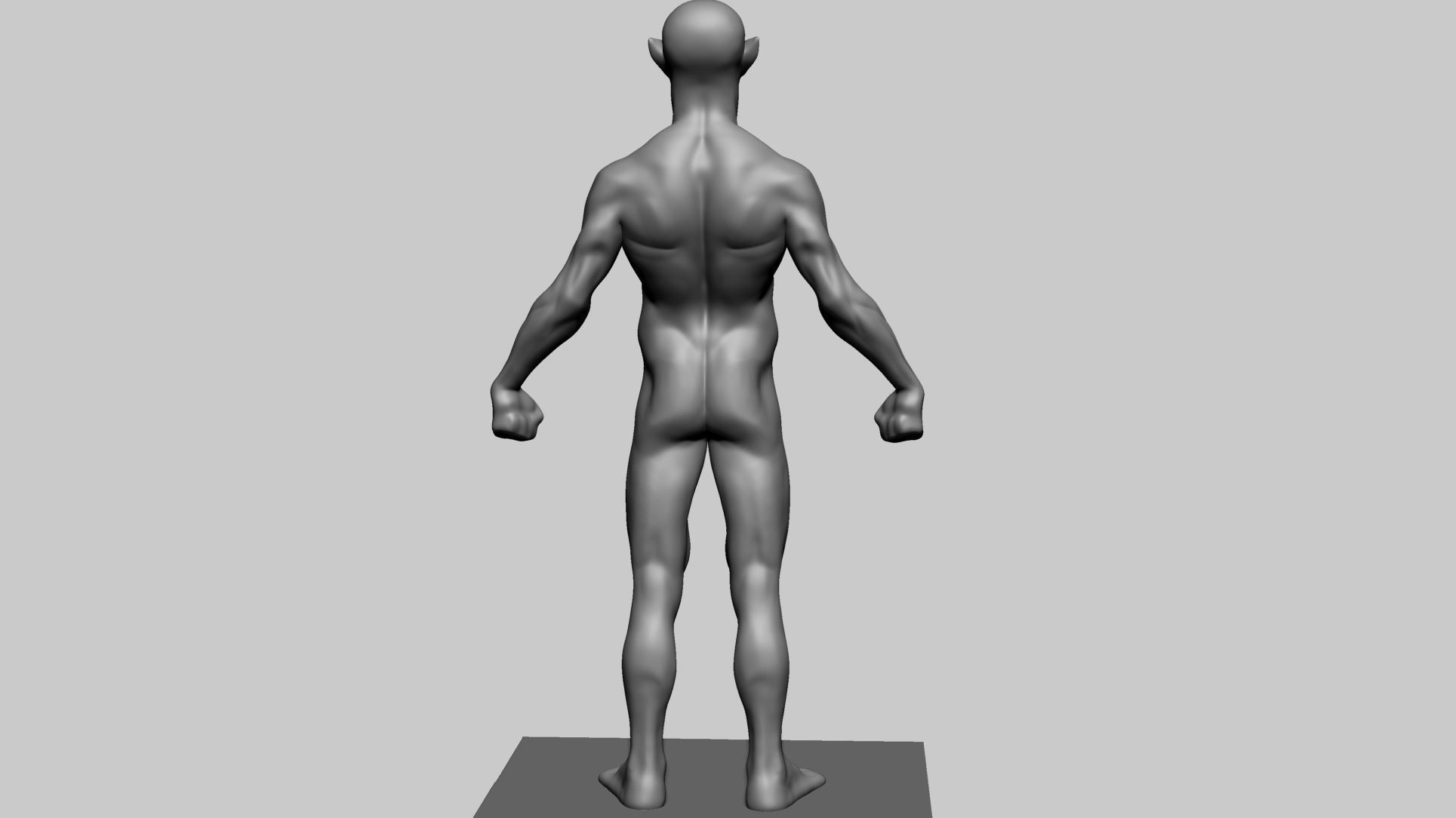 Base Creature Body A 3D model_4