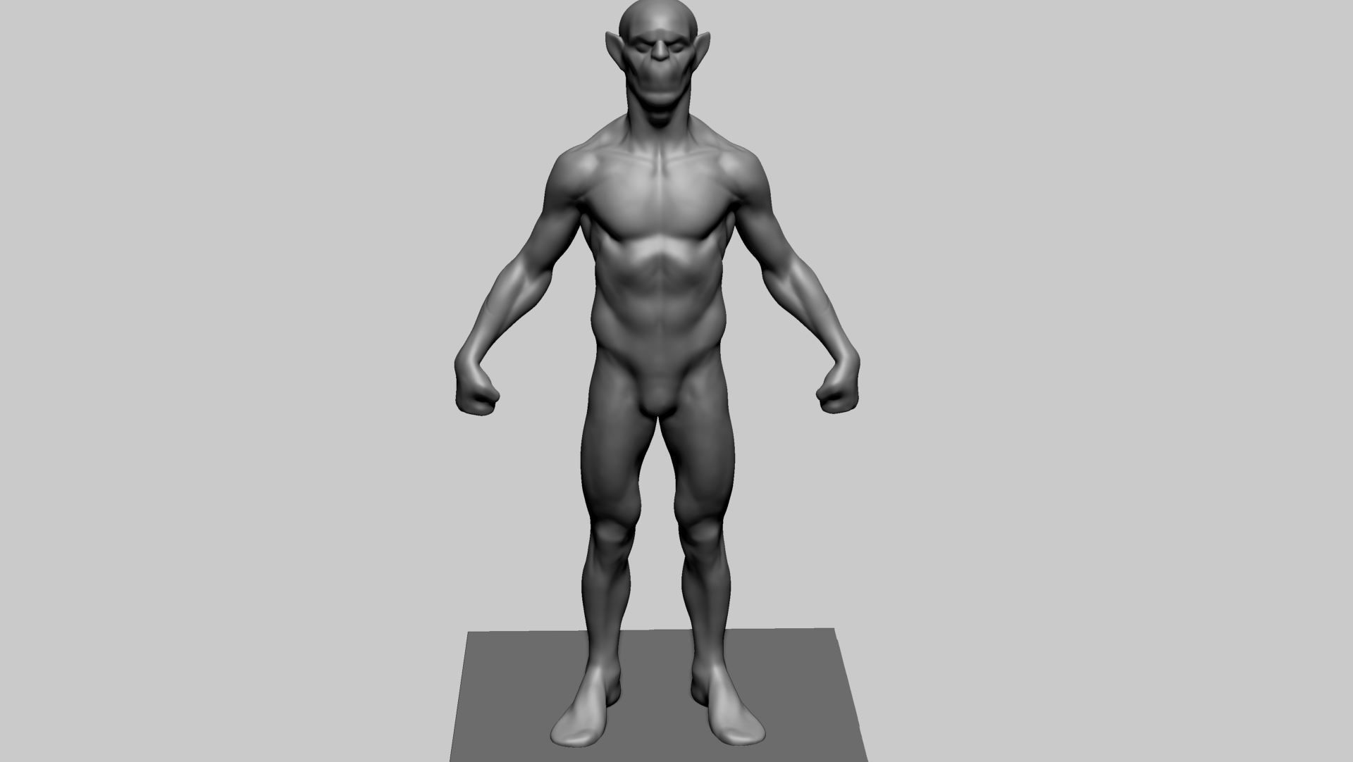 Base Creature Body A 3D model_2
