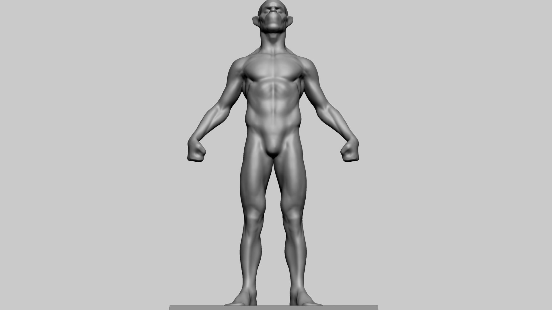 Base Creature Body A 3D model_7
