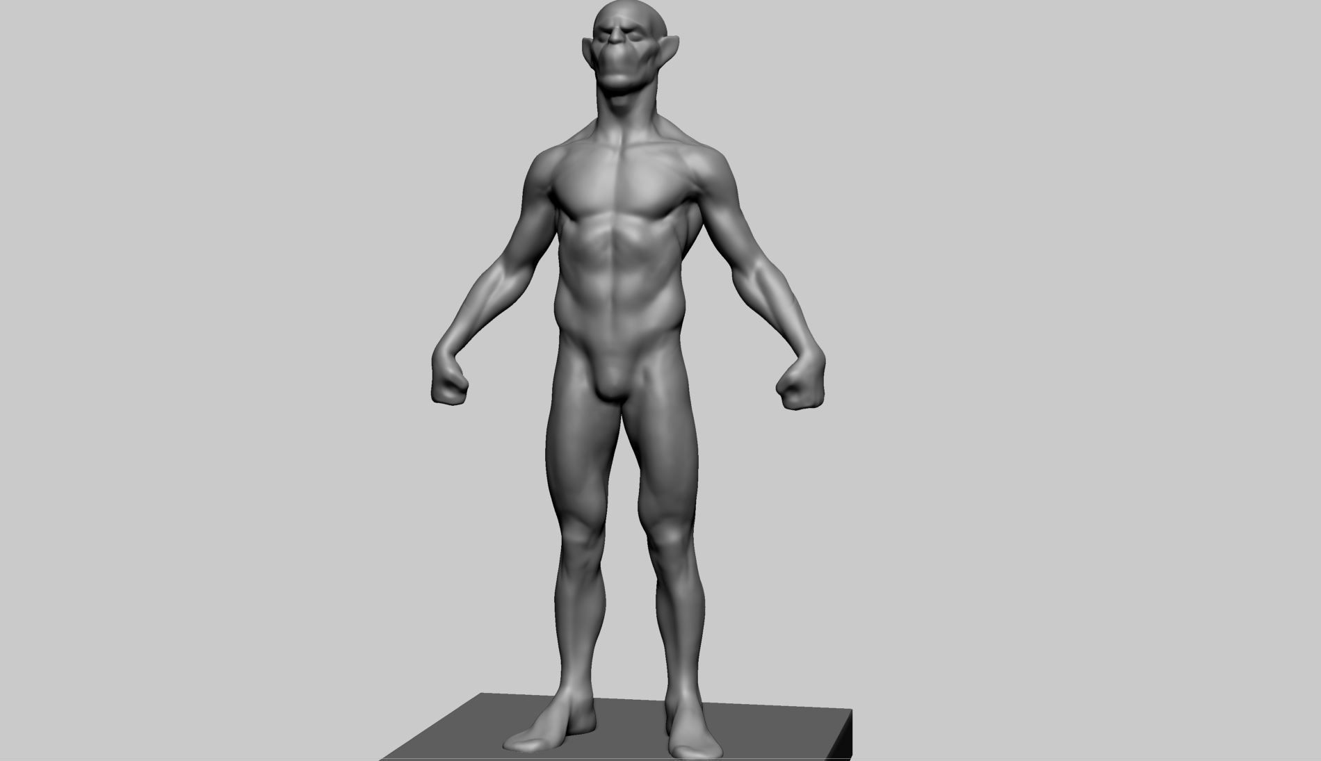 Base Creature Body A 3D model_1