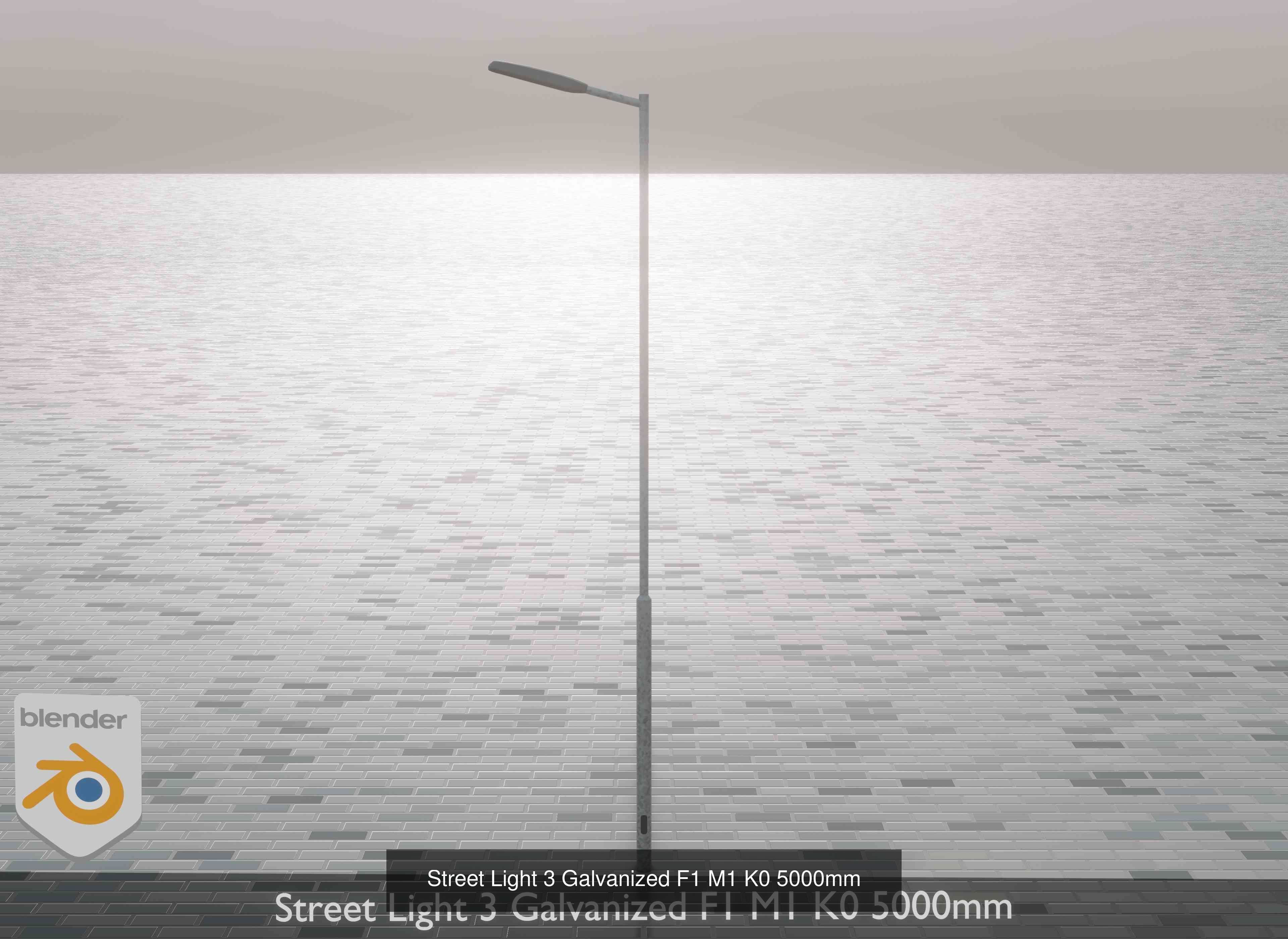 Street Light 1 2 3 Galvanized Package 3D Model Collection_159