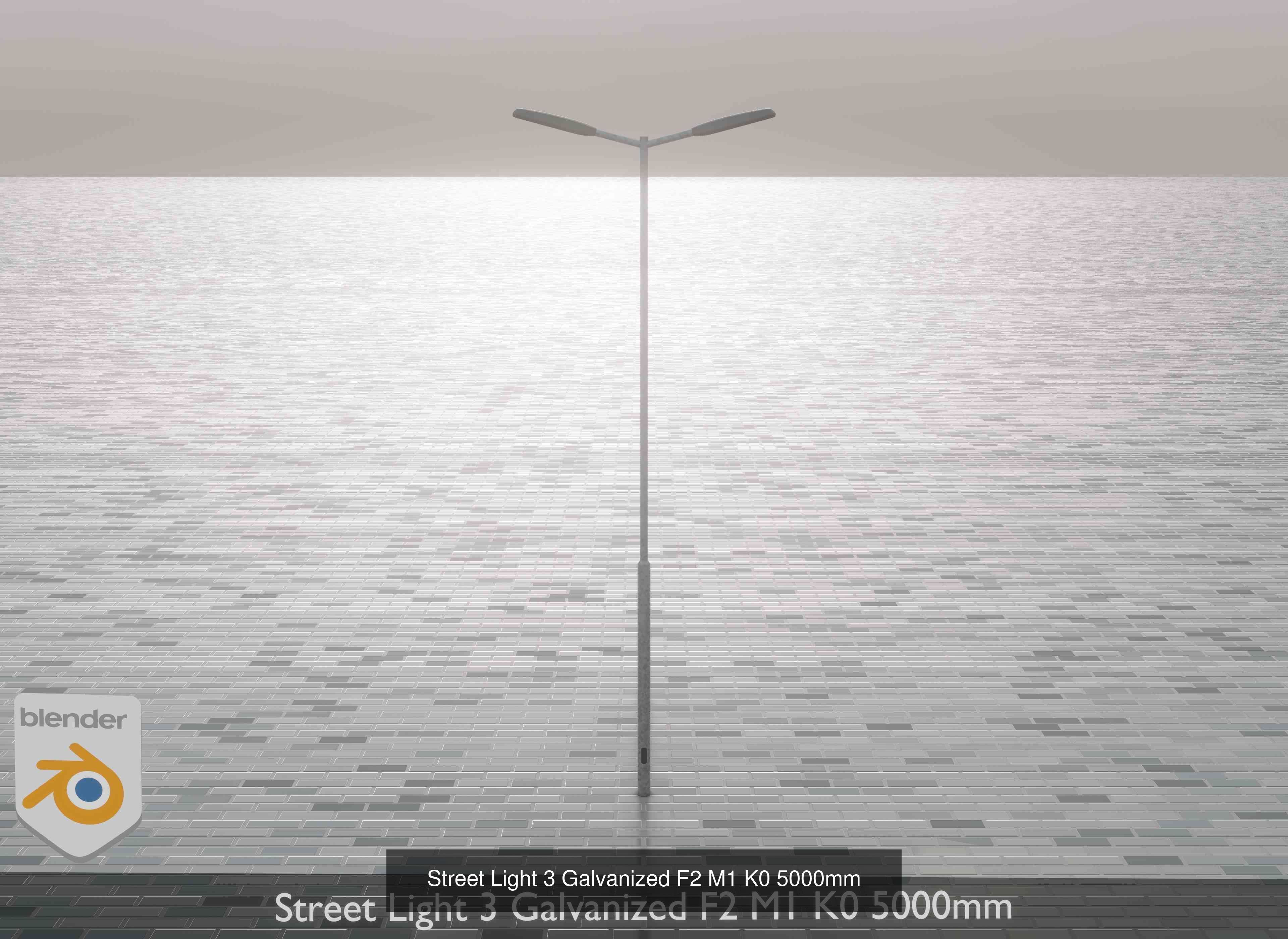 Street Light 1 2 3 Galvanized Package 3D Model Collection_164