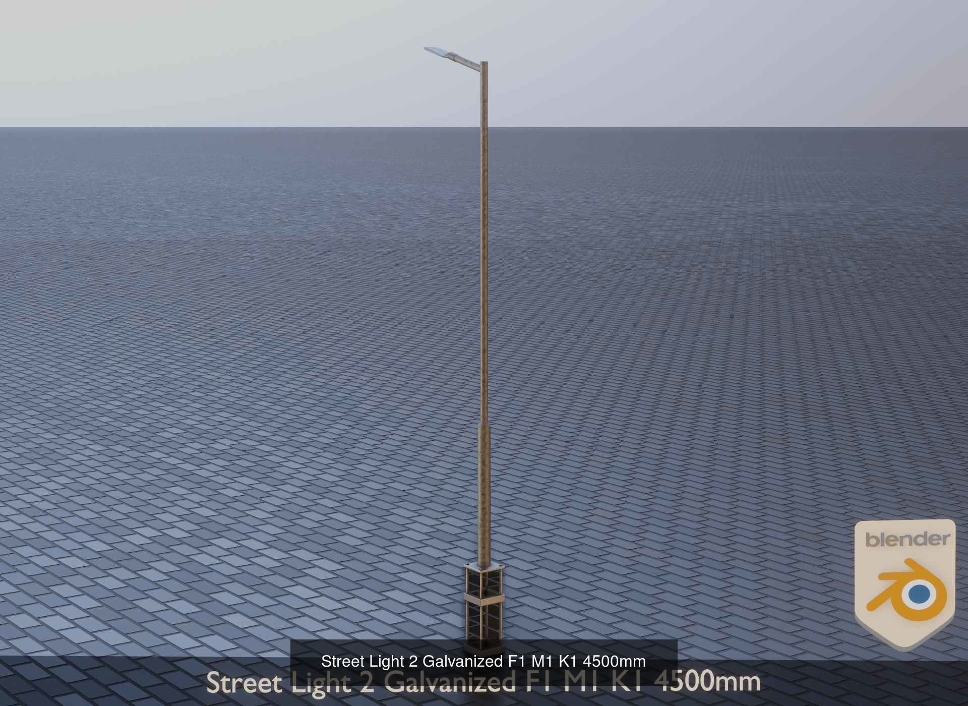 Street Light 1 2 3 Galvanized Package 3D Model Collection_124