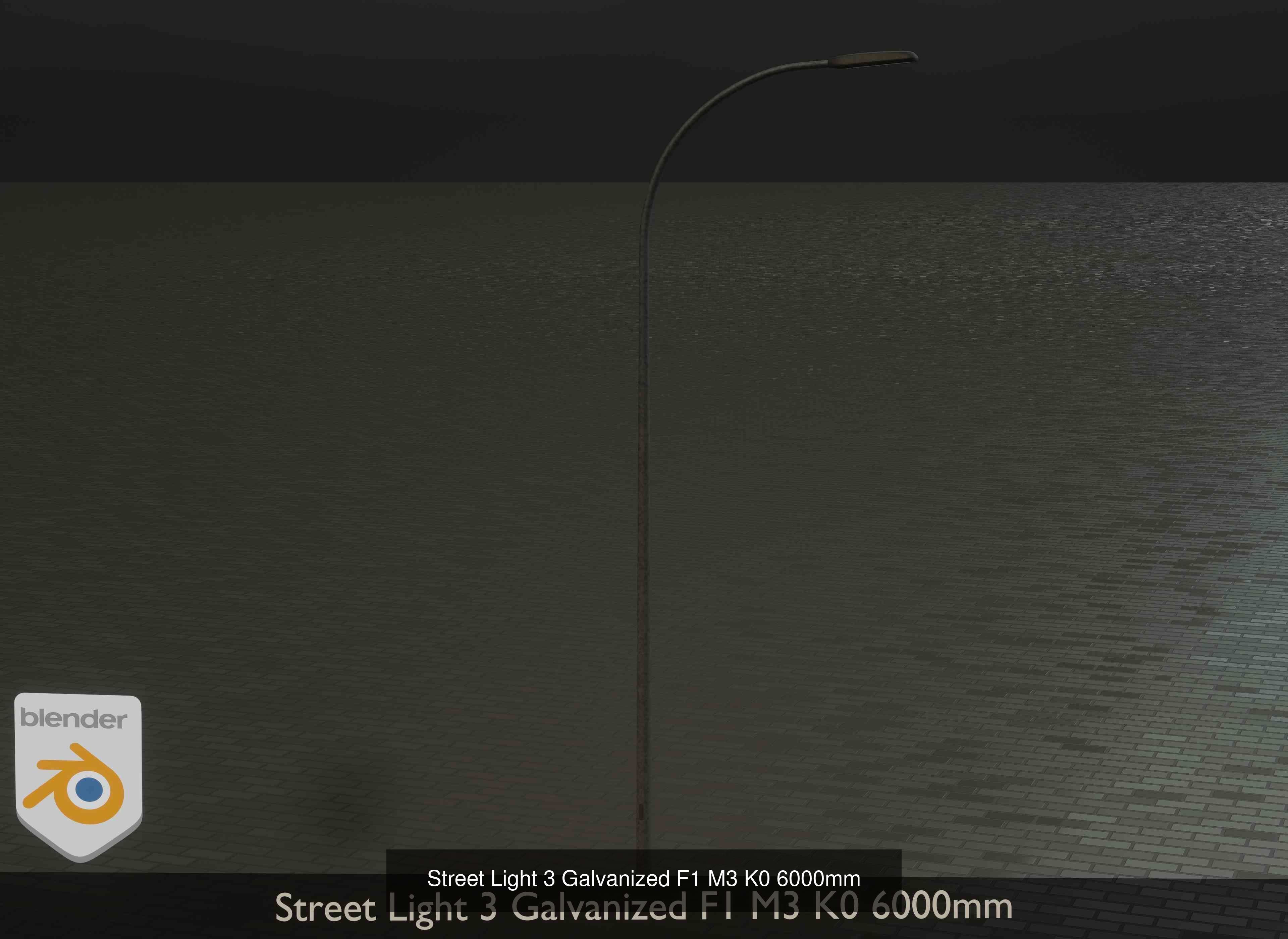 Street Light 1 2 3 Galvanized Package 3D Model Collection_162