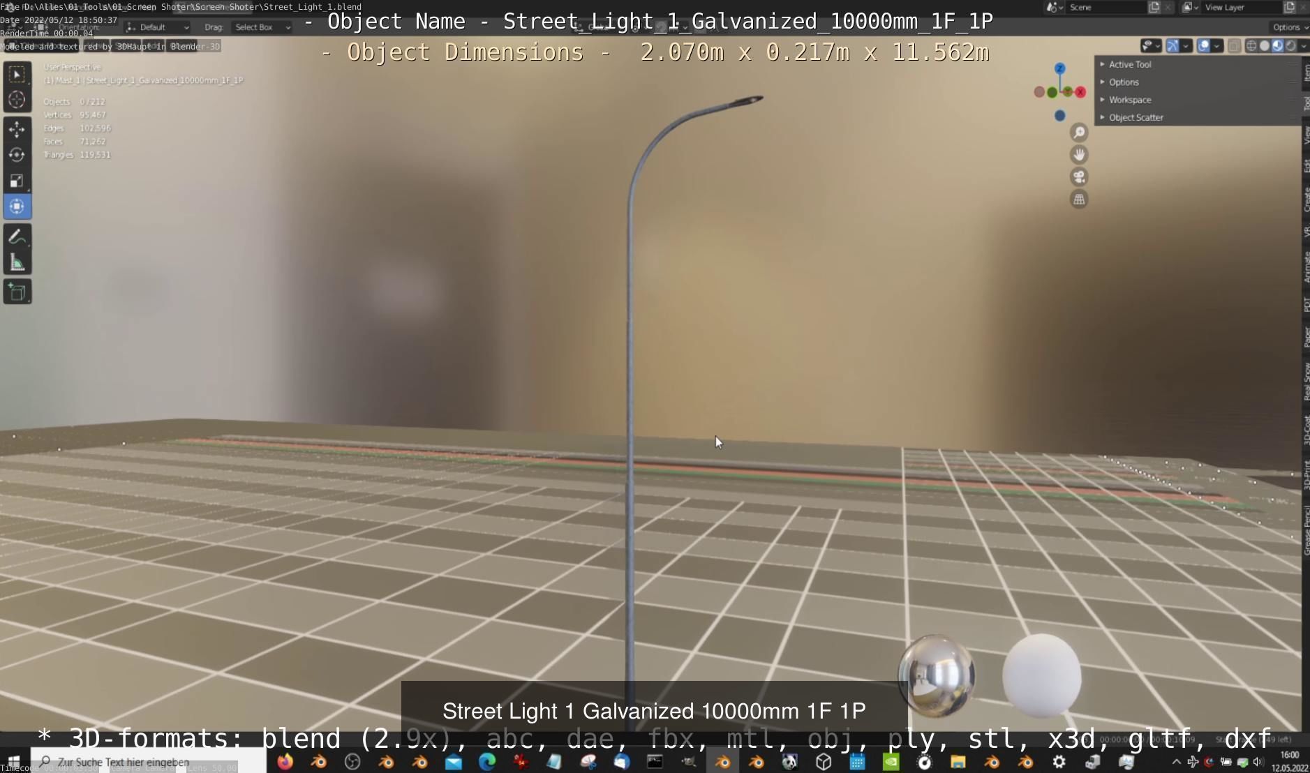 Street Light 1 2 3 Galvanized Package 3D Model Collection_115