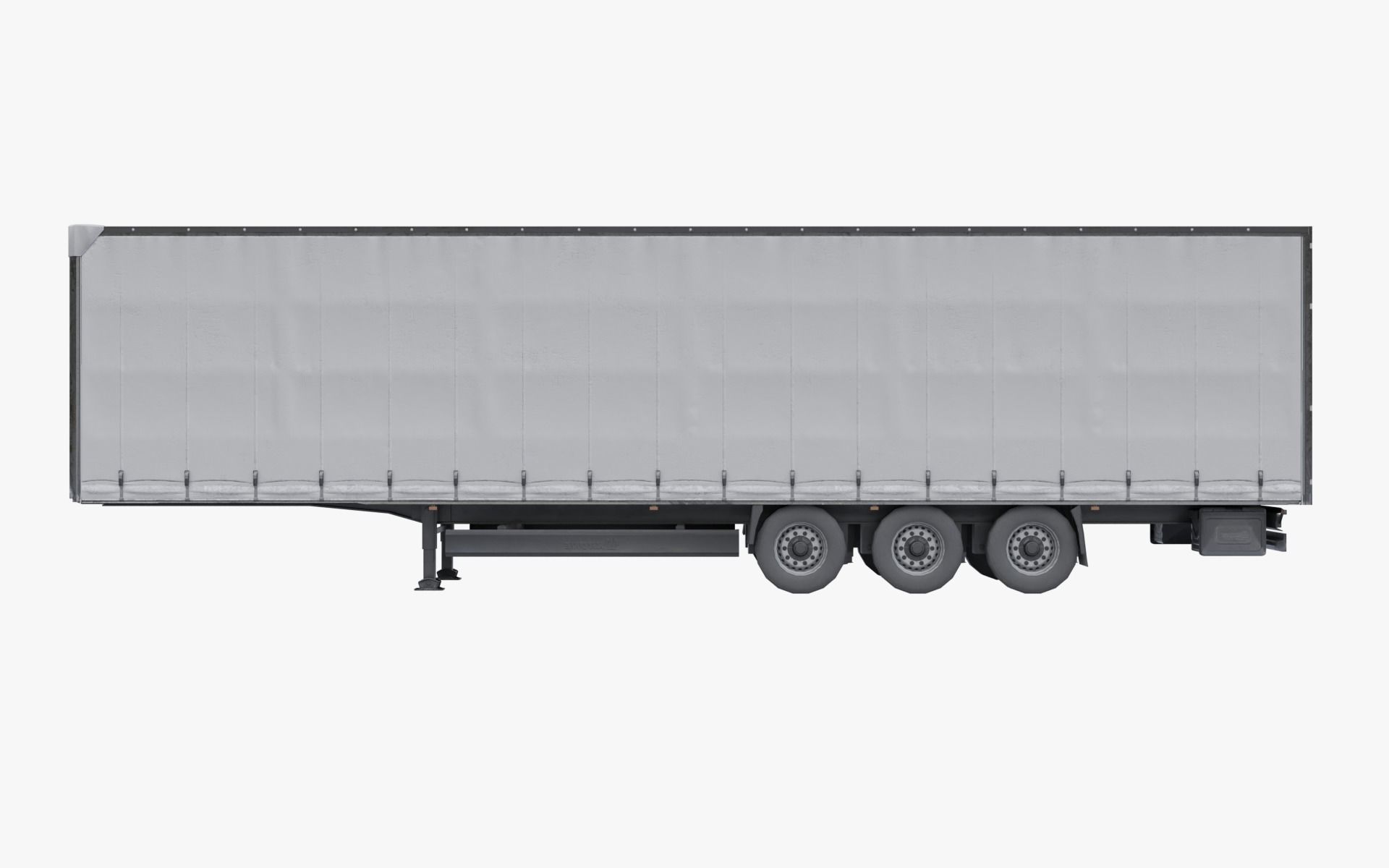 Generic truck with cargo trailer Low-poly 3D model_13
