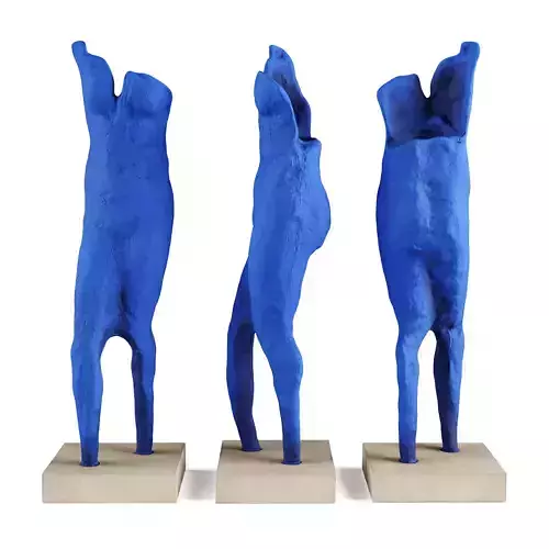 Abstract man figure Low-poly 3D model