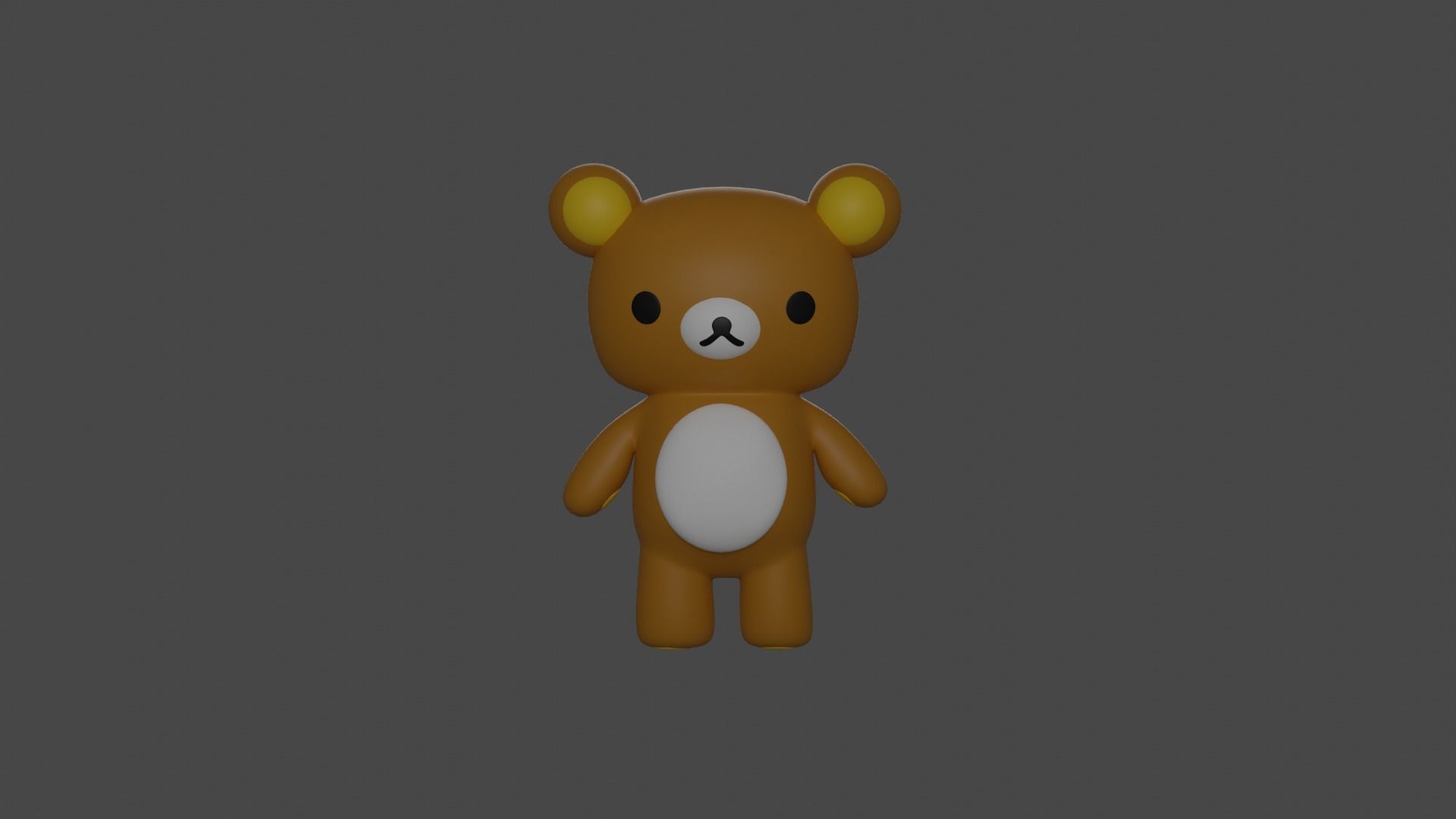 Rilakkuma 3D model teddy bear 3D model_1