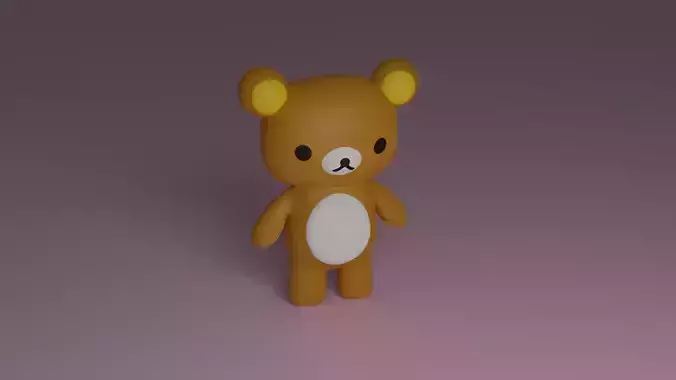 Rilakkuma 3D model teddy bear