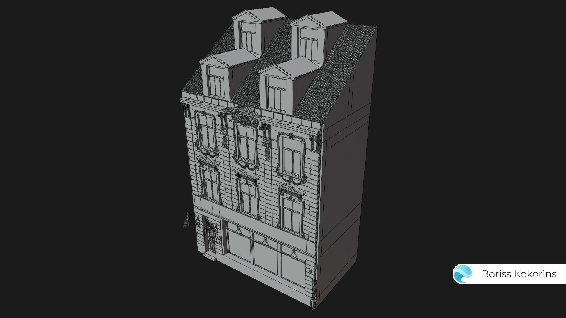 Old Riga Building 3D model Low-poly 3D model_6