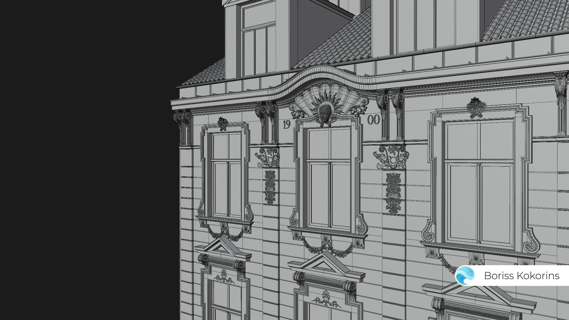 Old Riga Building 3D model Low-poly 3D model_7