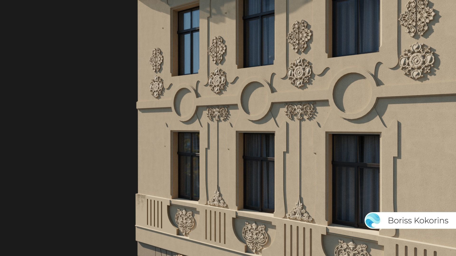 Old Riga Building 3D model Low-poly Low-poly 3D model_3