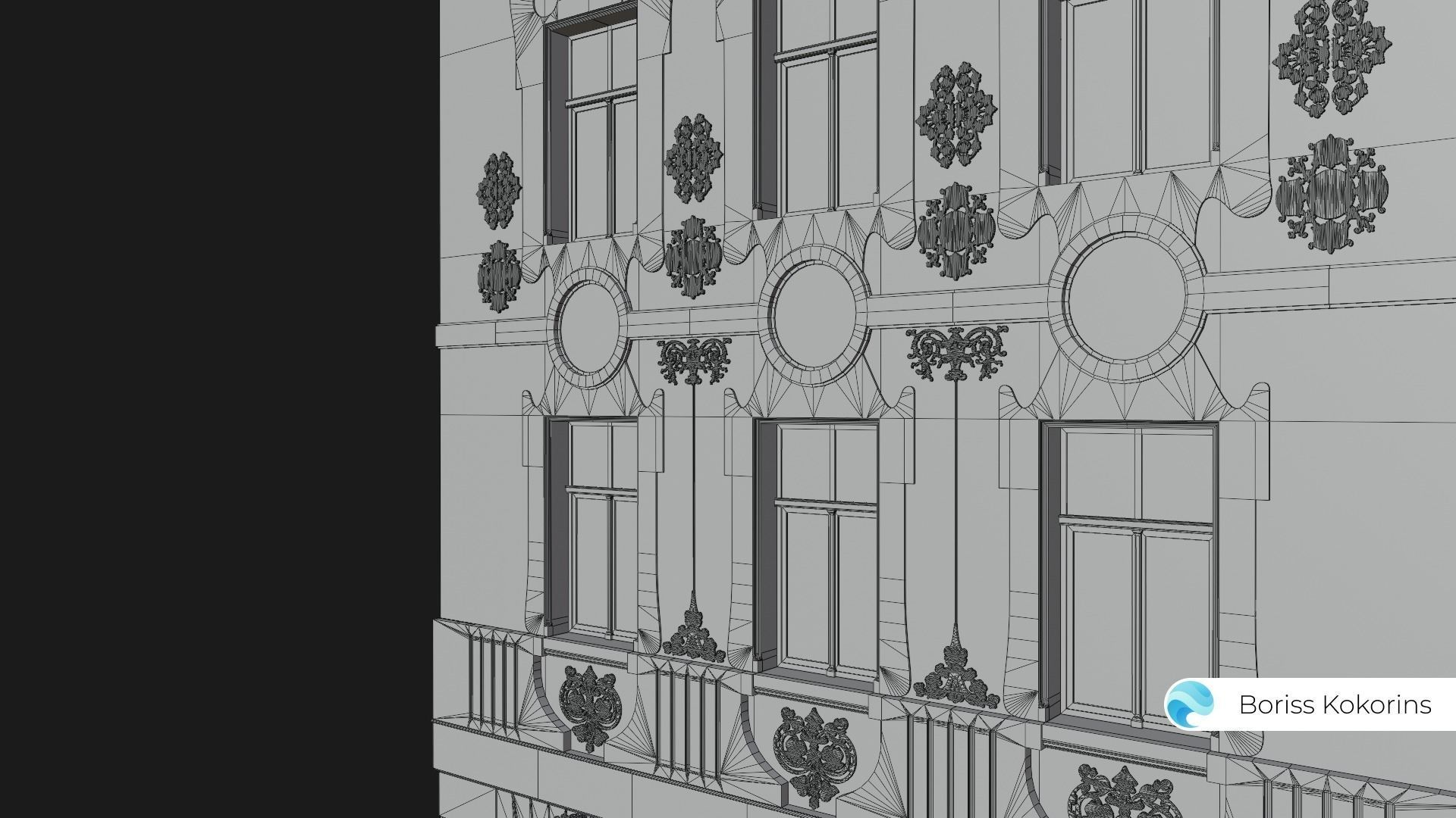 Old Riga Building 3D model Low-poly Low-poly 3D model_7