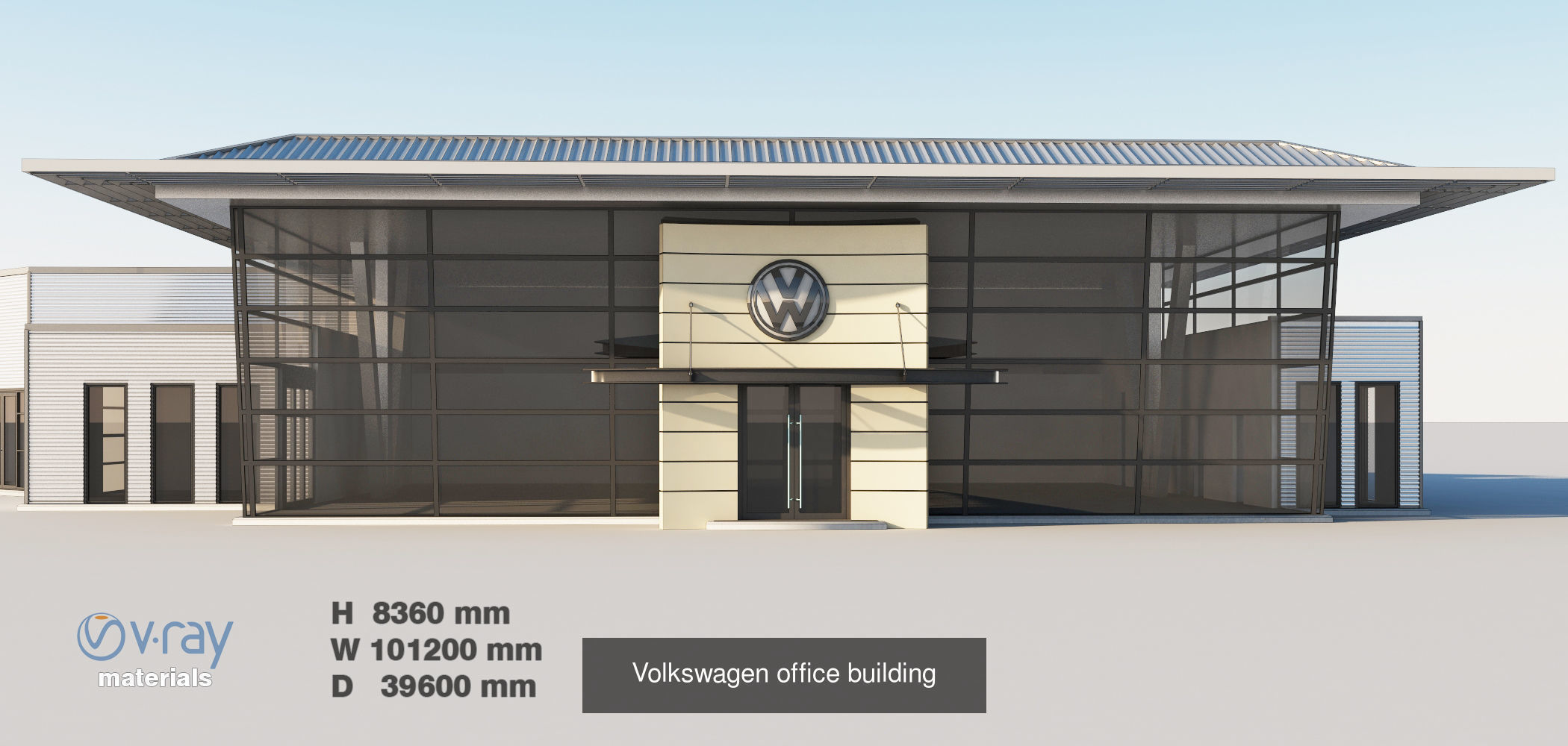 Office buildings Volkawagen Good Guys Mitsubishi 3D Model Collection_2