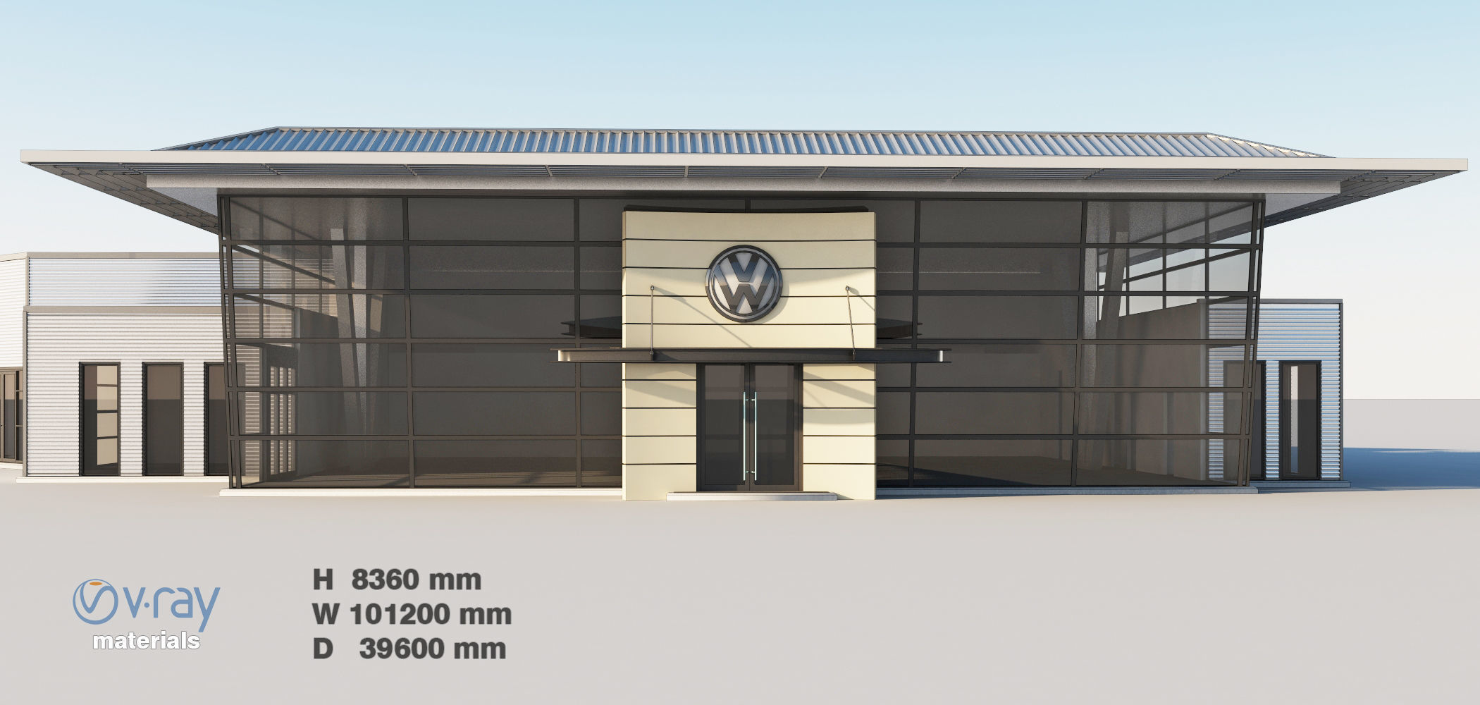 Office buildings Volkawagen Good Guys Mitsubishi 3D Model Collection_6