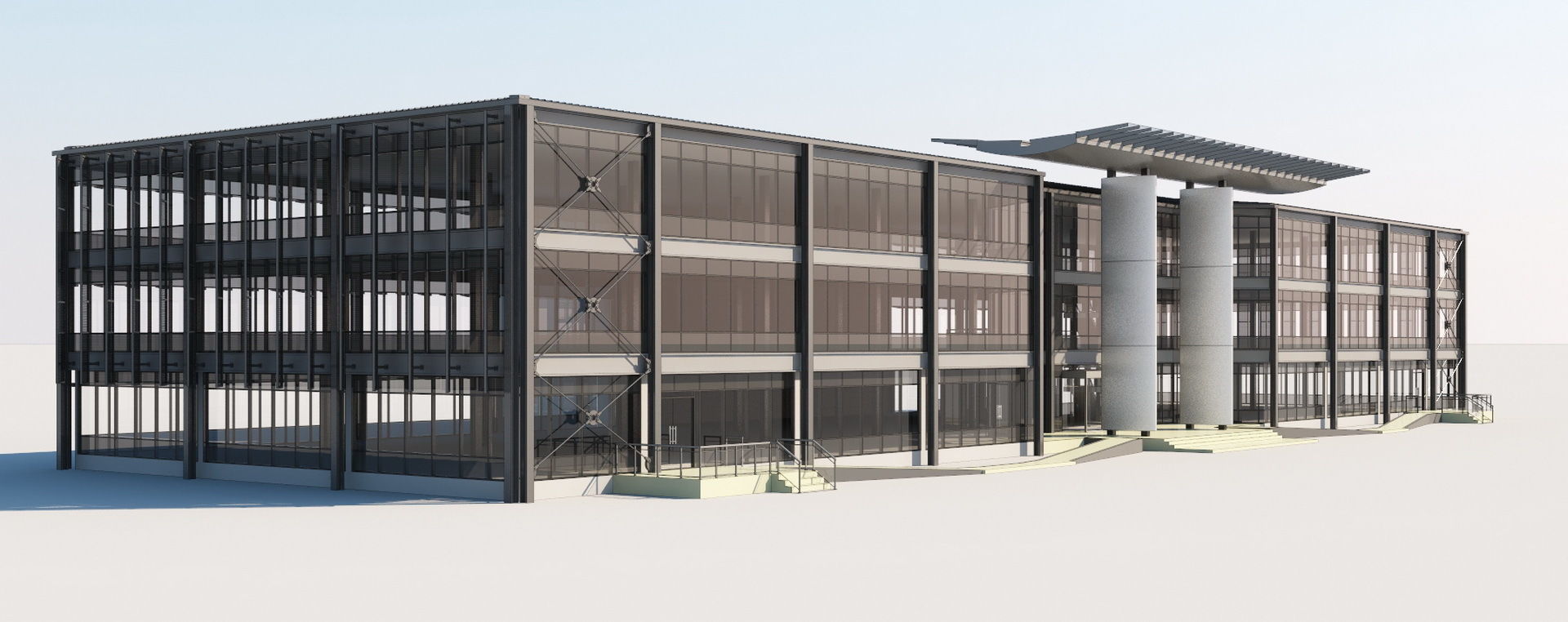 Office buildings Volkawagen Good Guys Mitsubishi 3D Model Collection_28