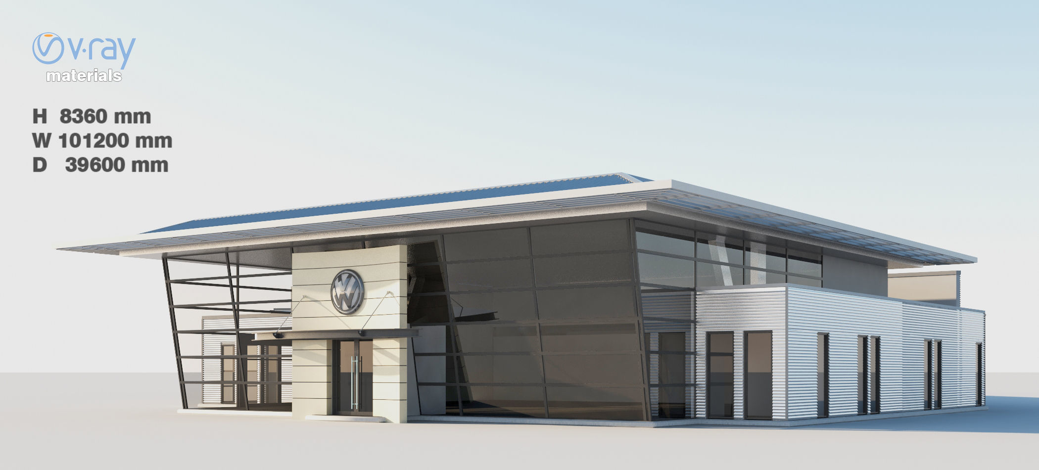 Office buildings Volkawagen Good Guys Mitsubishi 3D Model Collection_7