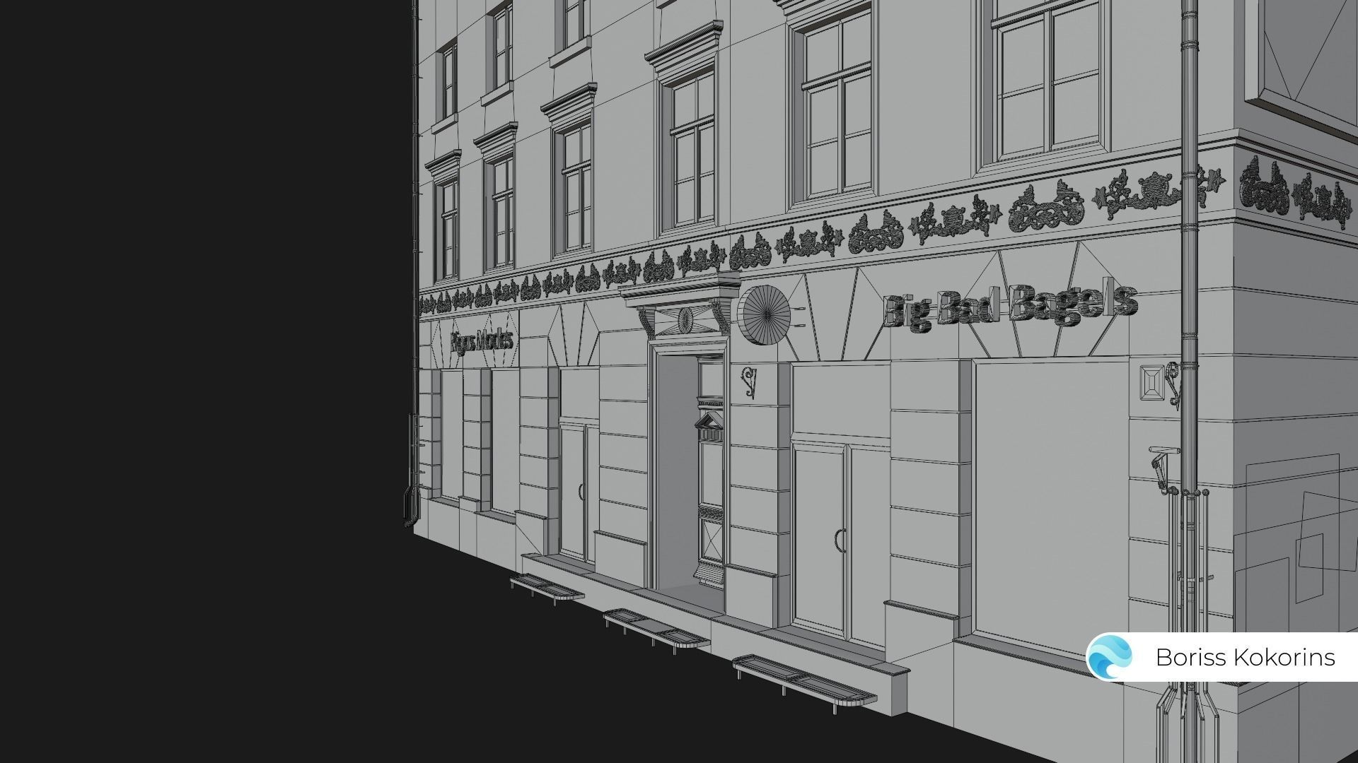 Old Riga Building 3D model Low-poly 3D model Low-poly 3D model_7