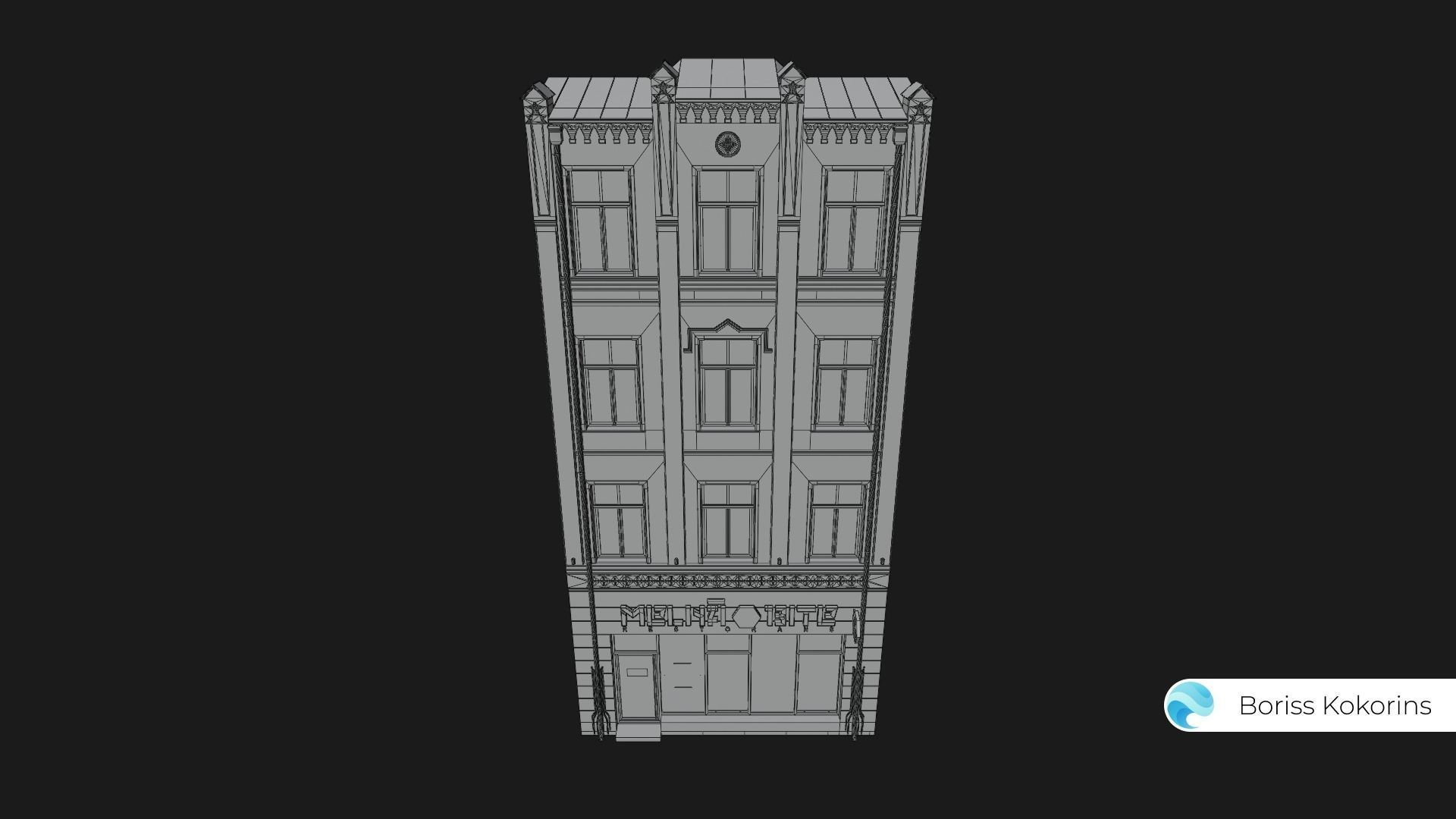 Old Riga Building 3D model Low-poly 3D model Low-poly 3D model_4