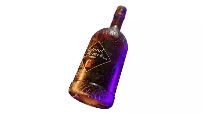 Island Breeze Pineapple Liquor Bottle 3D model