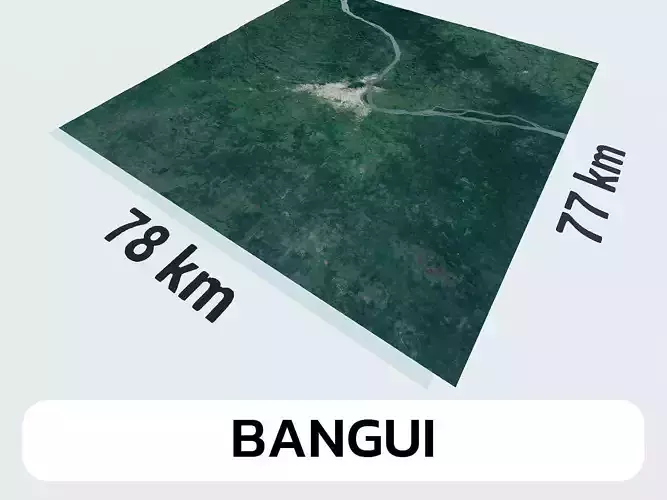 Bangui Central African Republic City Landscape 3D Model