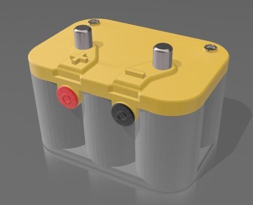 Optima Style battery for scale autos and dioramas 3D print model_2